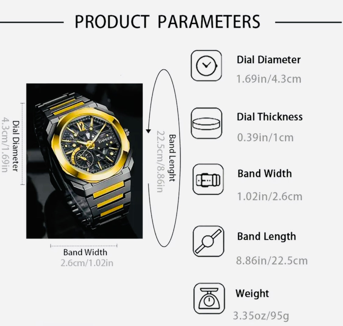Reloj de Acero Inoxidable de primera calidad para hombre, estilo casual de negocios, no resistente al agua, pantalla analógica, caja redonda de aleación de zinc, movimiento de cuarzo, accionamiento electrónico, correa de aleación - Regalo perfecto para pr