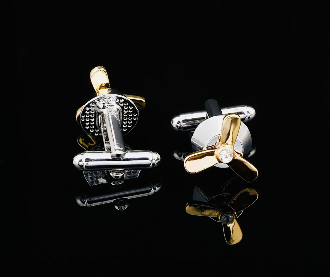 Gemelos Elegantes para Hombres - Diseño de Hélice, Aleación de Zinc con Acabado de Gota de Aceite, Perfectos para Trajes y Camisas, Gemelos para Hombres, Espiral, Aleación, Gota de Aceite, Camisa de Vestir, Regalo de Lujo 💯% Originales