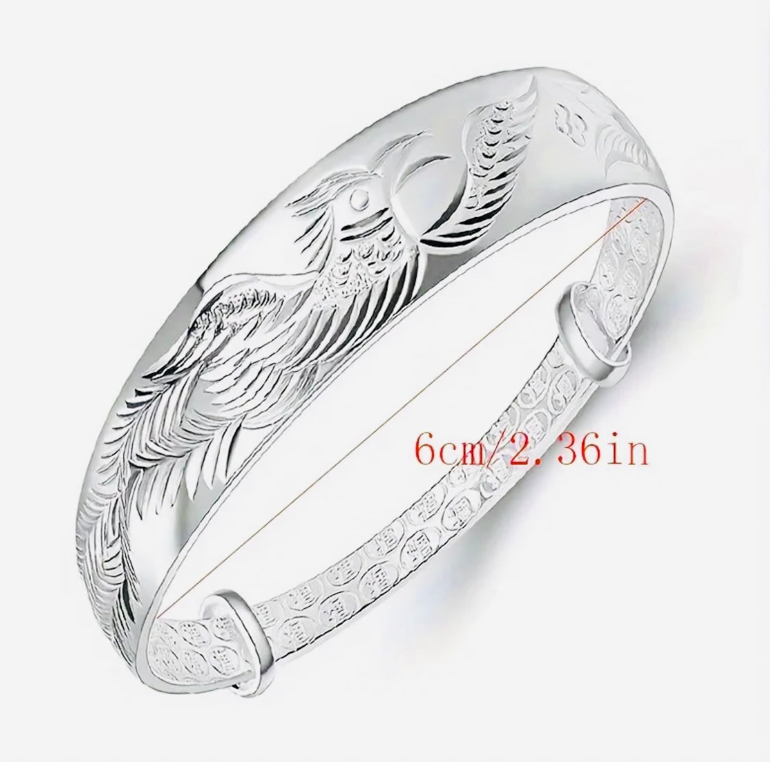 Hermoso Brazalete Unitalla- Unisex de Cobre Enchapado en Plata. Ideal para Regalo 🎁!
