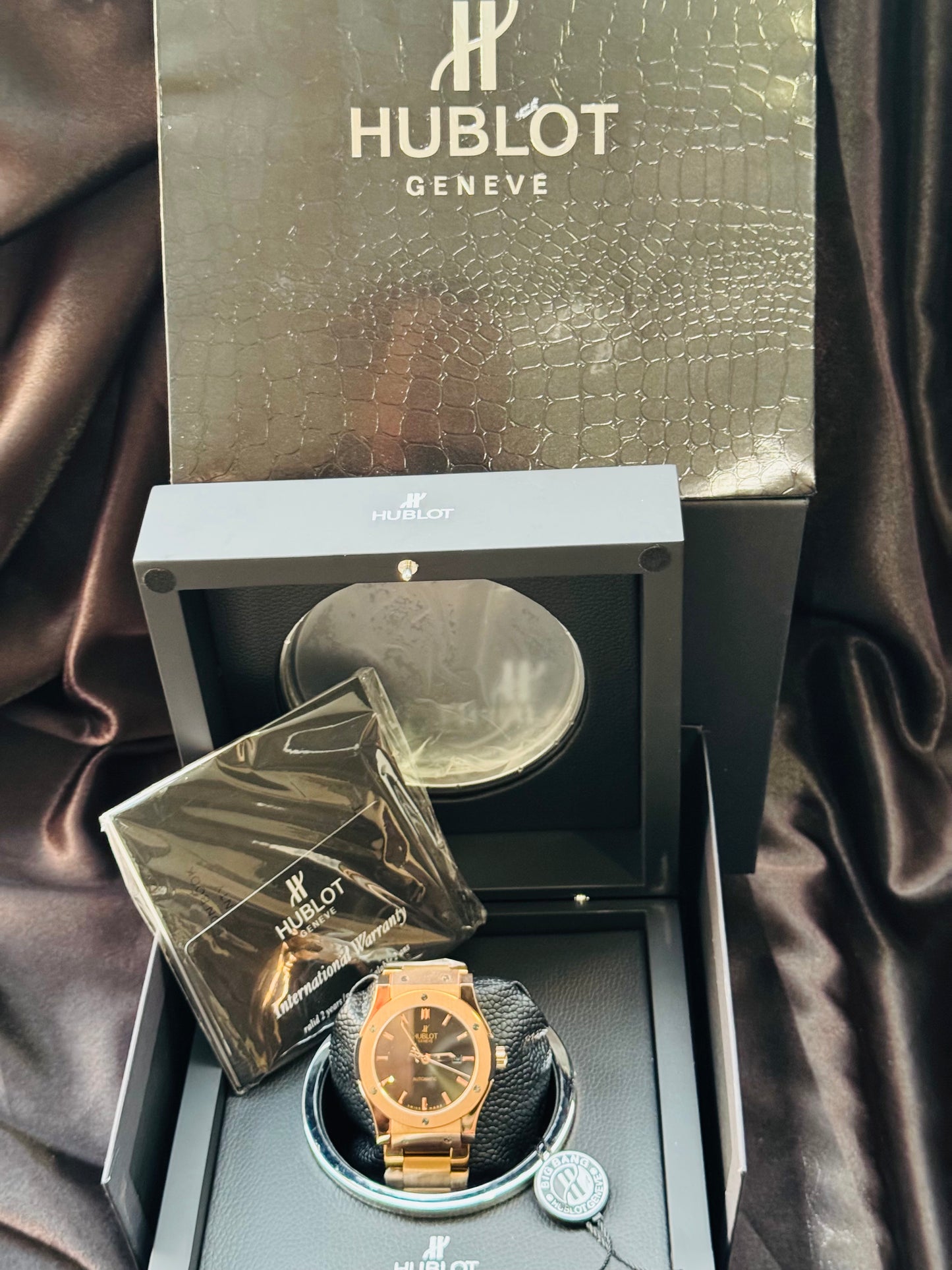 HERMOSO RELOJ HUBLOT AUTOMÁTICO MECÁNICO GRAN PRESENCIA