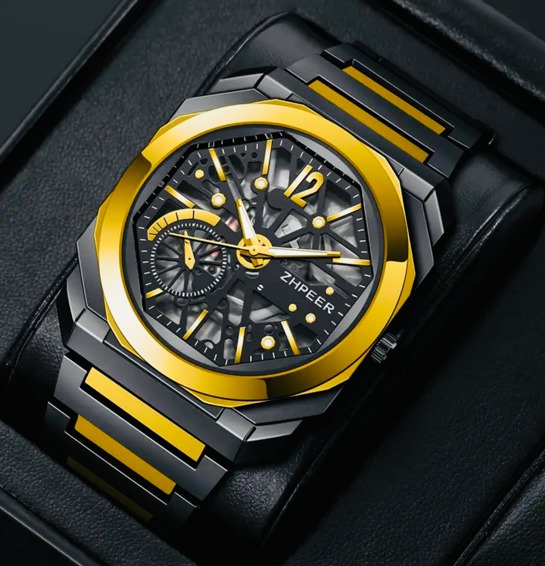 Reloj de Acero Inoxidable de primera calidad para hombre, estilo casual de negocios, no resistente al agua, pantalla analógica, caja redonda de aleación de zinc, movimiento de cuarzo, accionamiento electrónico, correa de aleación - Regalo perfecto para pr