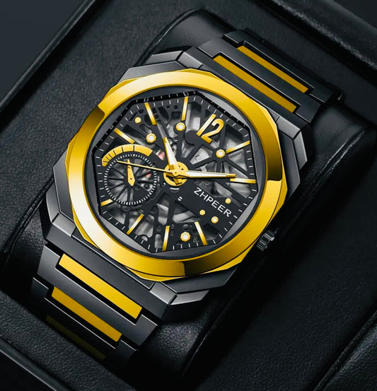 Reloj de Acero Inoxidable de primera calidad para hombre, estilo casual de negocios, no resistente al agua, pantalla analógica, caja redonda de aleación de zinc, movimiento de cuarzo, accionamiento electrónico, correa de aleación - Regalo perfecto para pr
