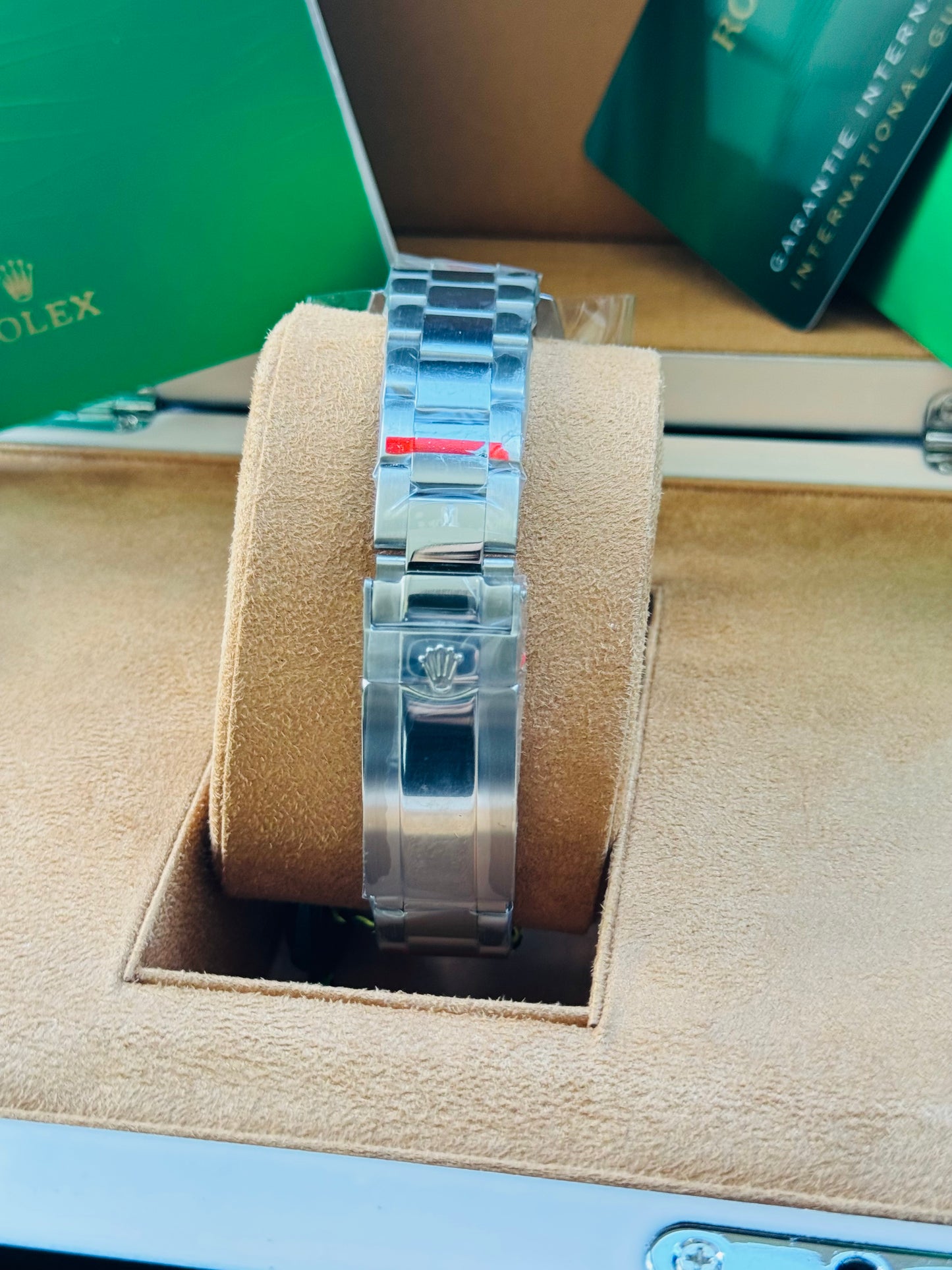 Hermoso Reloj DAYTONA Automático Mecánico Tono Oro Blanco-Máxima Elegancia!