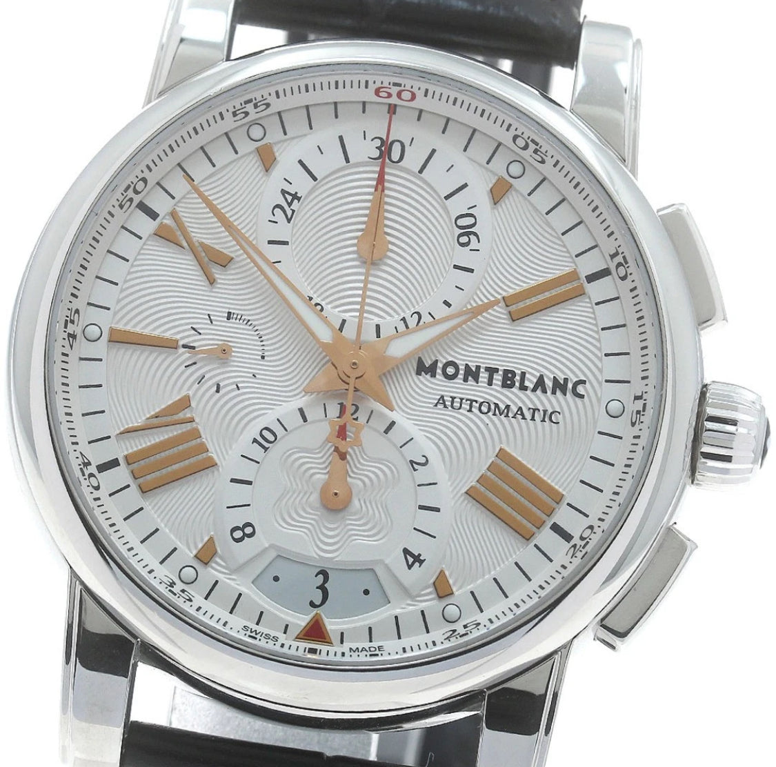💯% ORIGINAL HERMOSO Y ELEGANTE MONTBLANC AUTOMÁTICO CRONÓGRAFO-FECHADOR-MÚLTIPLES COMPLICACIONES 43 JOYAS 💎!!!
