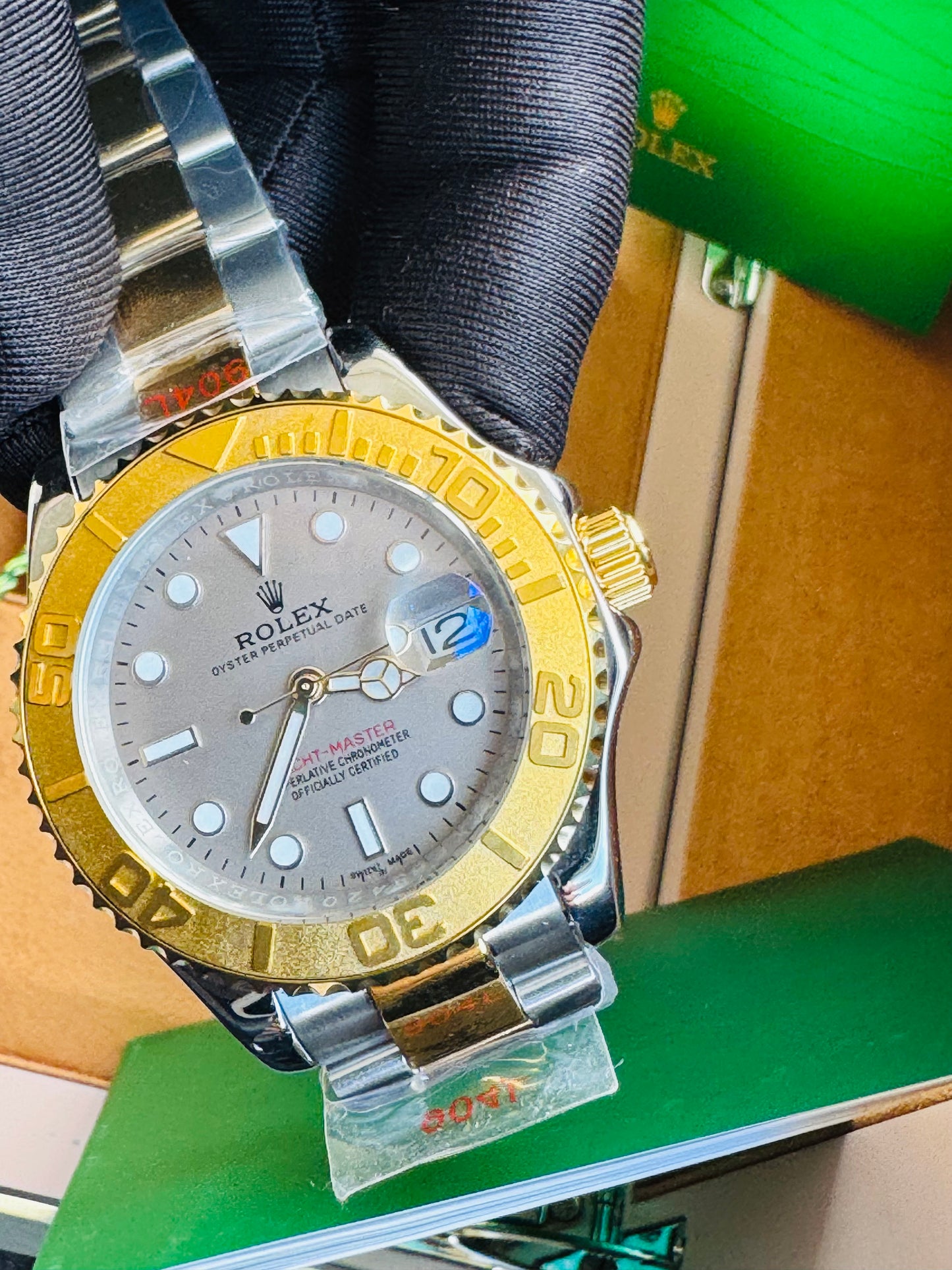 HERMOSO DISEÑO RELOJ AUTOMÁTICO MECÁNICO YACHT MASTER OYSTER PERPETUAL DATE