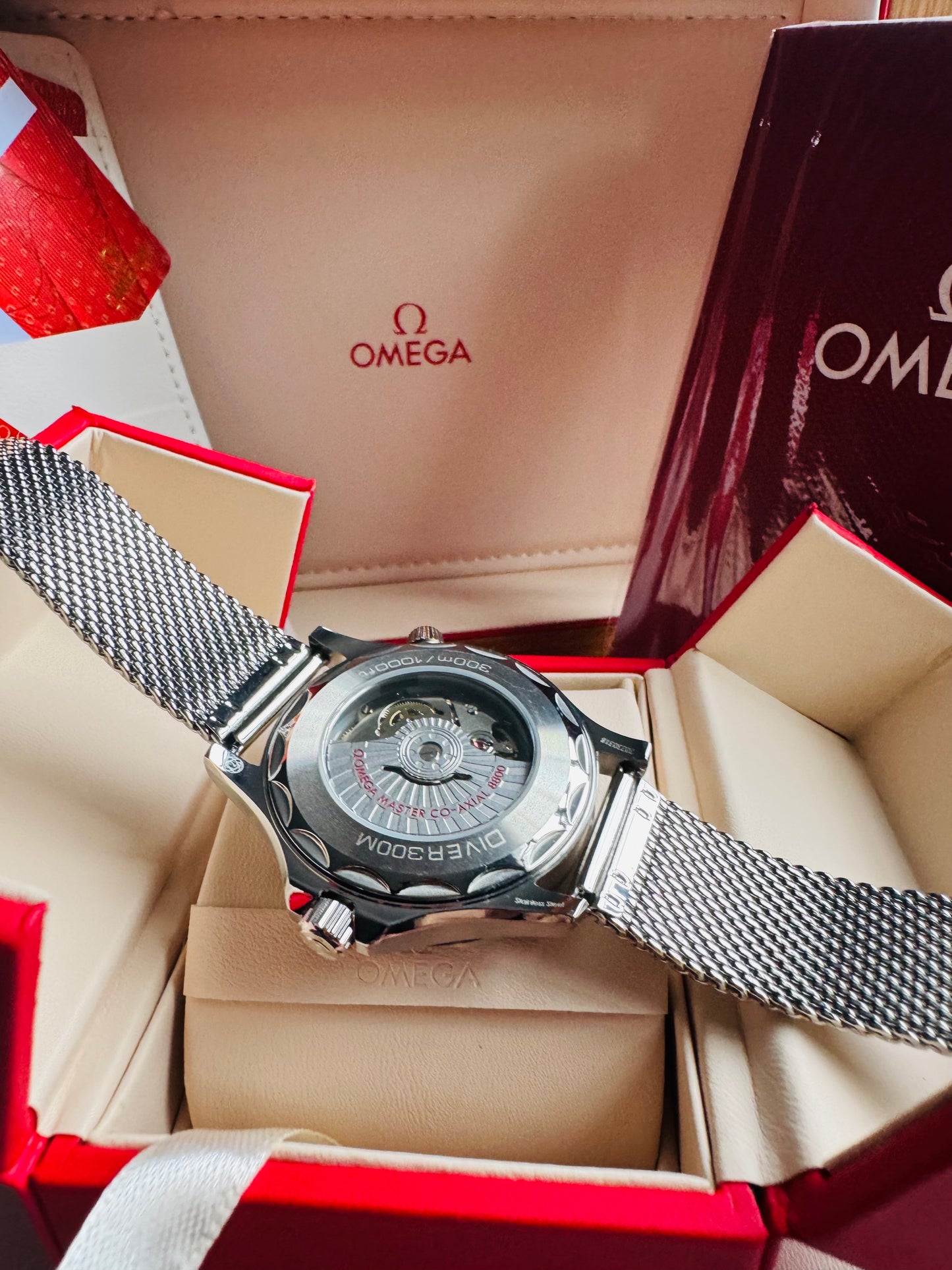 HERMOSO RELOJ AUTOMÁTICO MECÁNICO OMEGA SEAMASTER ACABADO DIAMANTADO