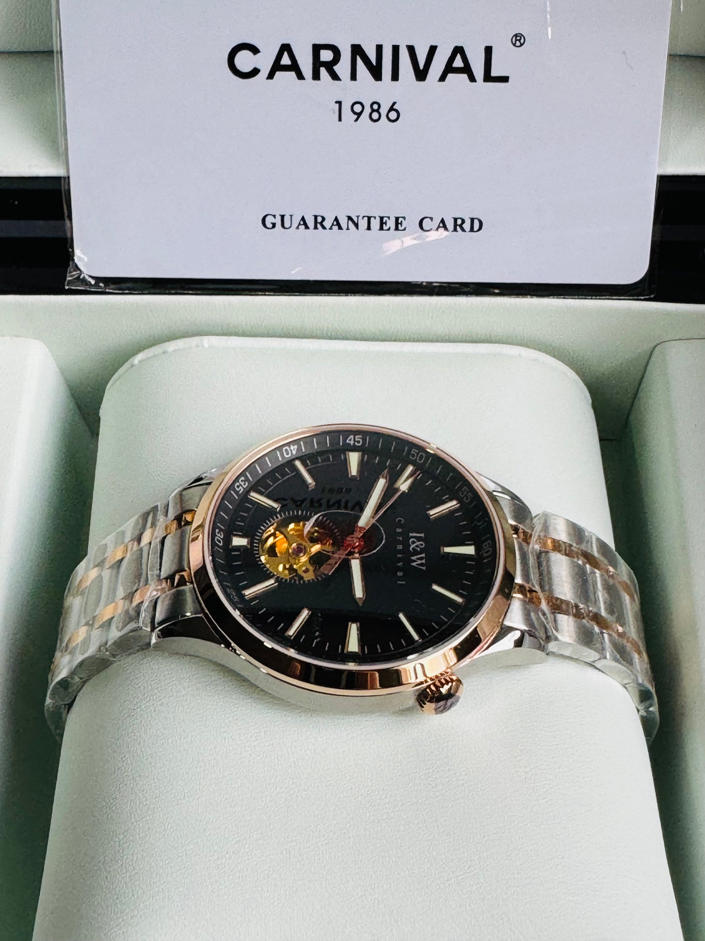 HERMOSO Y ELEGANTE RELOJ AUTOMÁTICO MECÁNICO CRISTAL ZAFIRO LUMINOSO 💯% ORIGINAL