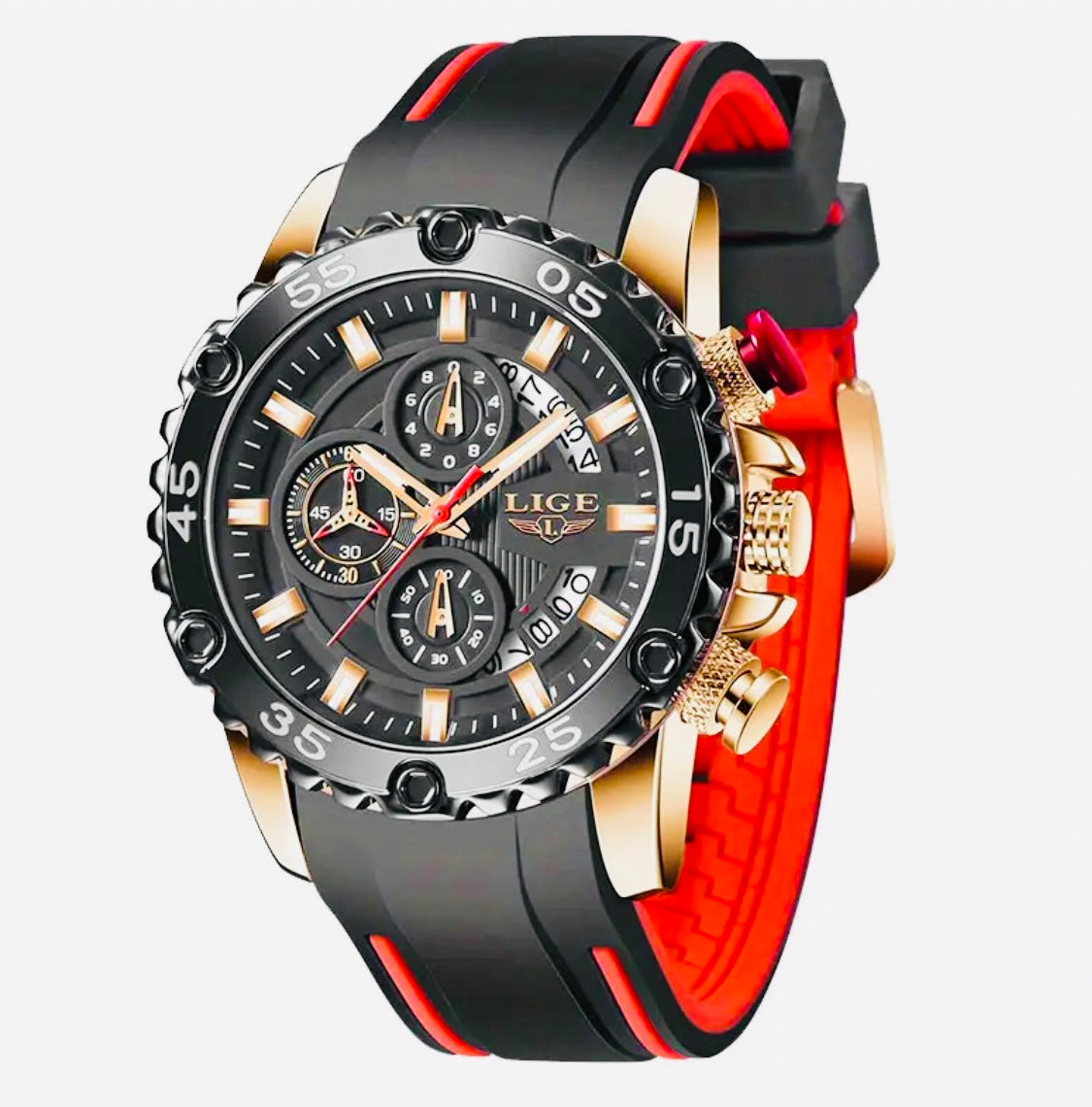 Espectacular Diseño Reloj Multifuncional Movimiento de Cuarzo-Gran Calidad de Acabados 

Ideal para Toda Ocasión 💯% Original