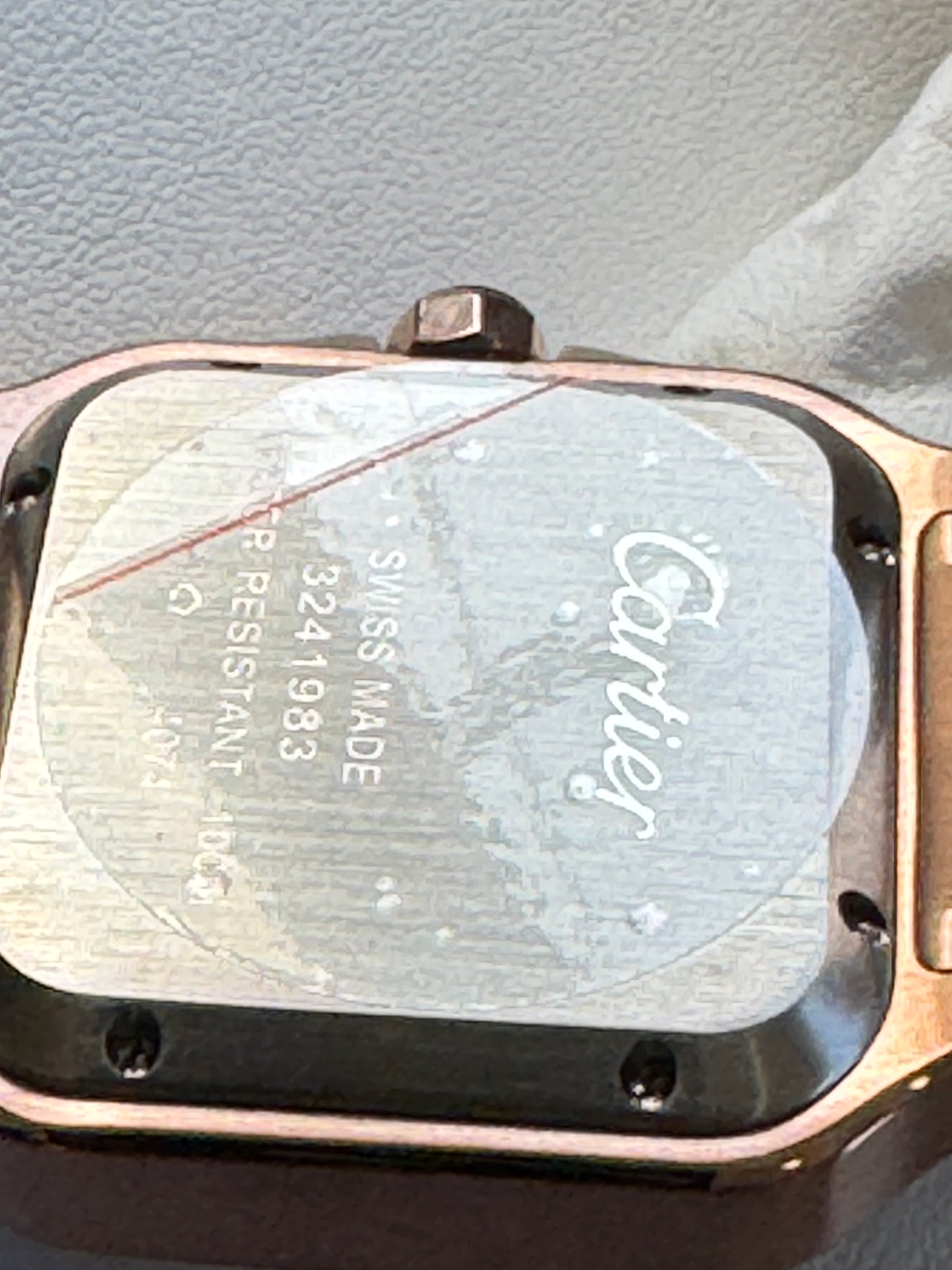 MÁXIMO LUJO ATEMPORAL RELOJ CARTIER SANTOS TONO ORO ROSADO AUTOMÁTICO-MECÁNICO- FECHADOR-ALTA CALIDAD-PRECIO A TRATAR