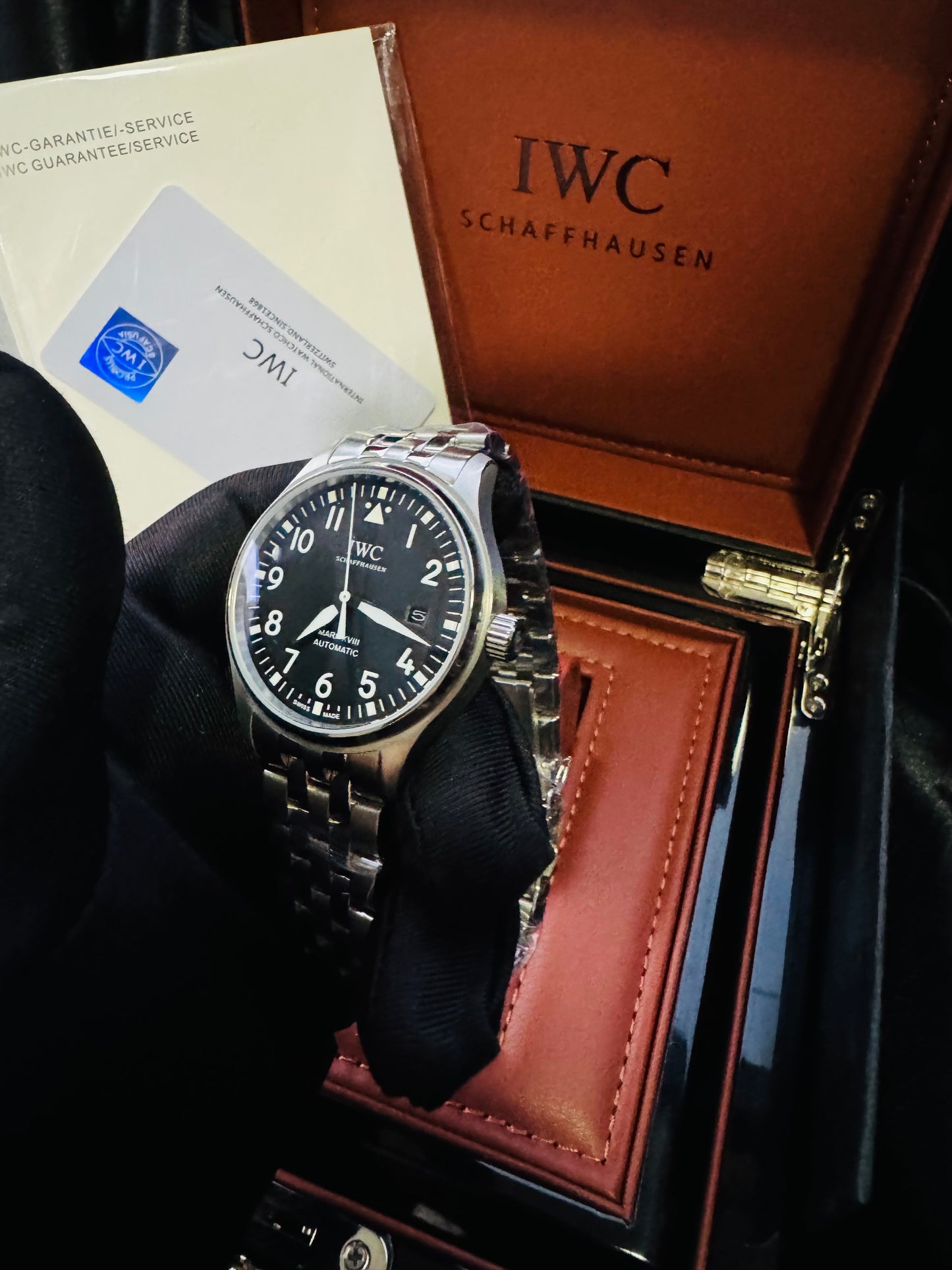 ELEGANTE Y EXCLUSIVO RELOJ AUTOMÁTICO IWC PILOTS WATCH