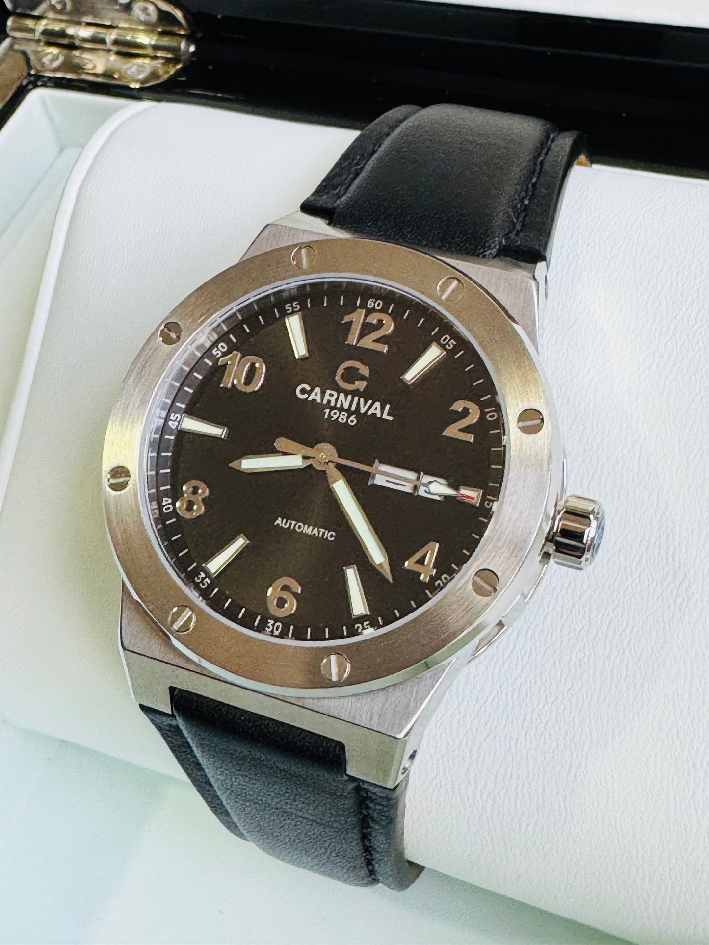 IMPECABLE RELOJ AUTOMÁTICO MECÁNICO DE GRAN CALIDAD MOVIMIENTO JAPONÉS MIYOTA-21 JOYAS- CRISTAL ZAFIRO-FECHADOR-SEMANARIO-A PRUEBA DE AGUA 30 MT. 💯% ORIGINAL