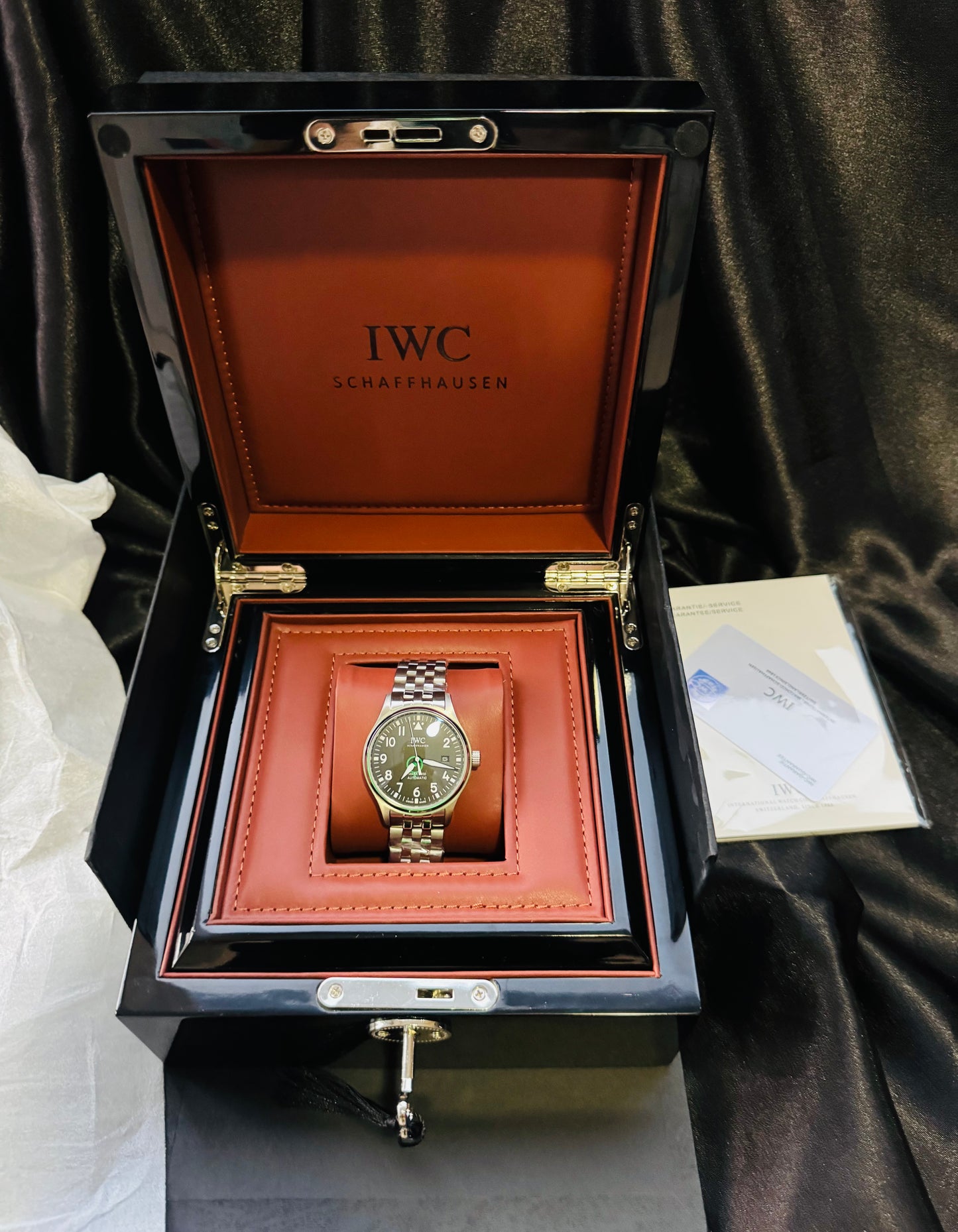 ELEGANTE Y EXCLUSIVO RELOJ AUTOMÁTICO IWC PILOTS WATCH