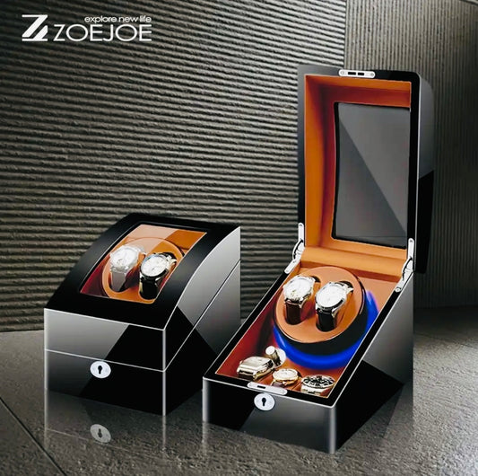 Distinguida y Hermosa Caja Motorizada para Relojes Automáticos de la Máxima Calidad en Acabados, Diseño y Materiales 🔝 Acabado Piano 🎹