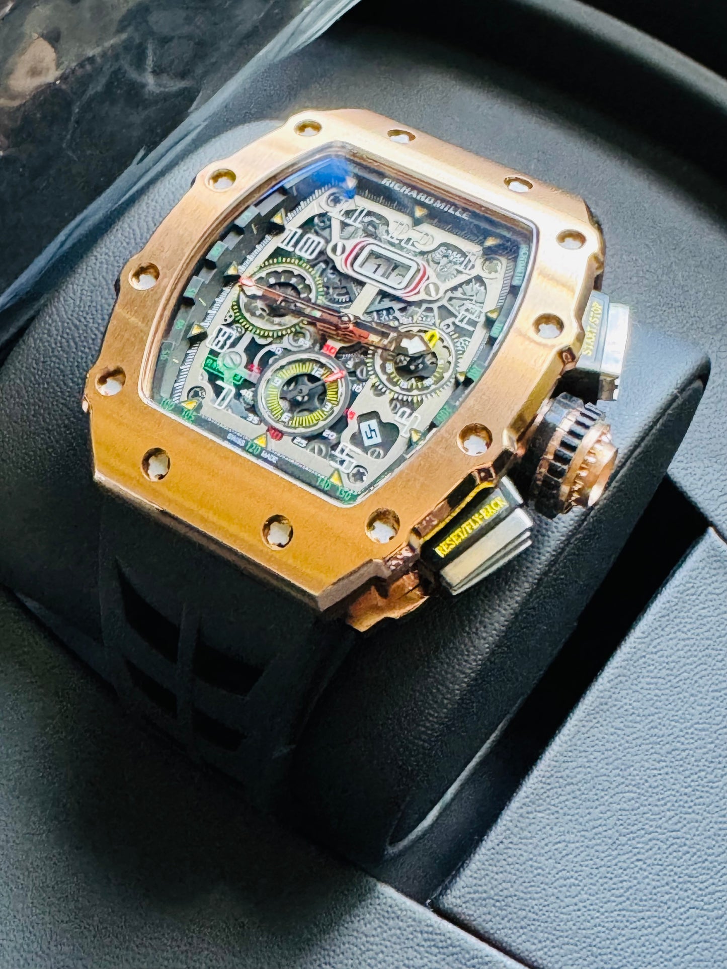 IMPRESIONANTE RELOJ RICHARD MILLE!!! AUTOMÁTICO MECÁNICO-68 JOYAS💎-FECHADOR-LUMINOSO-MULTIFUNCIONAL-ETC! ETC ETC!!!