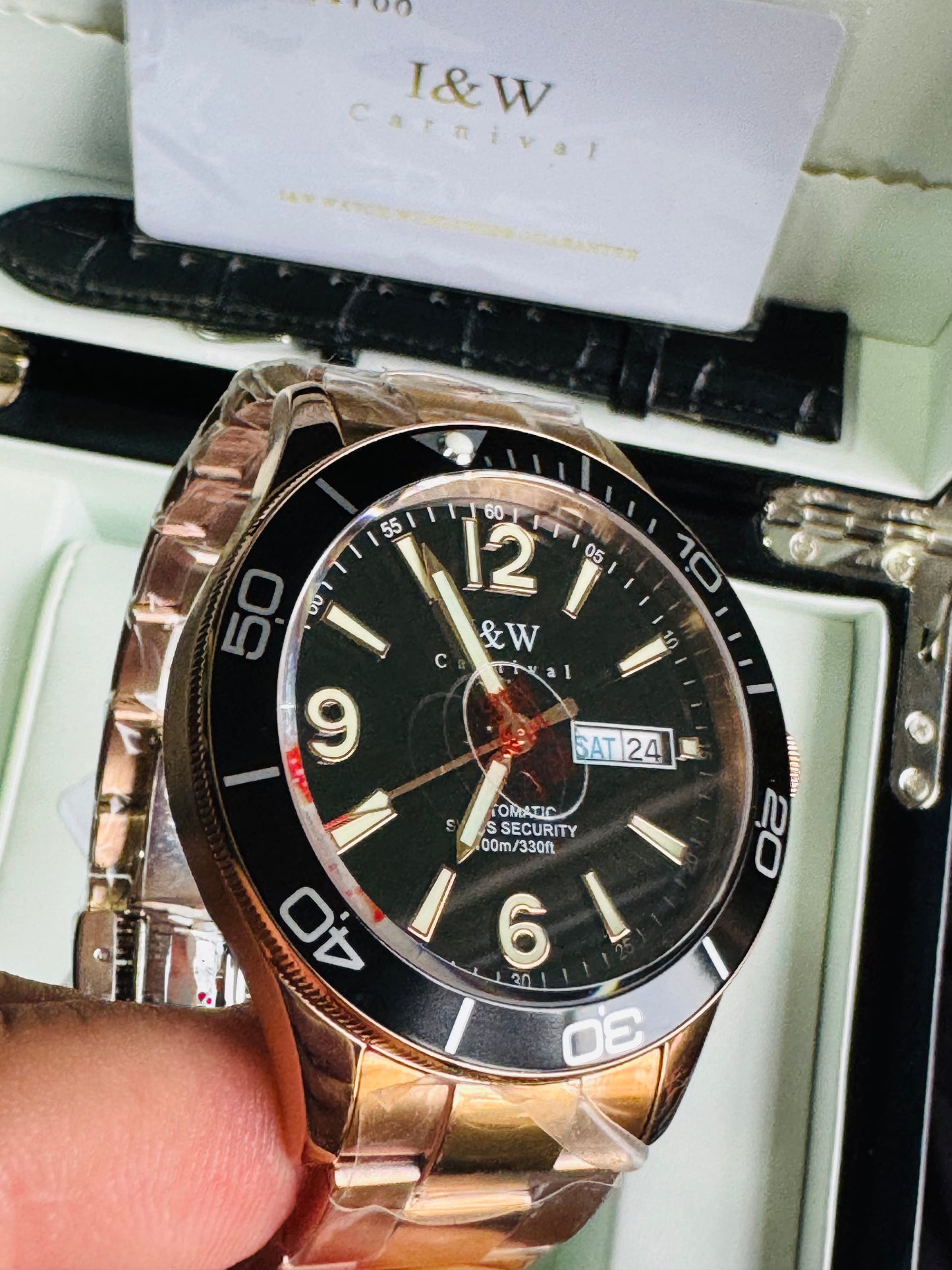 ESPECTACULAR RELOJ AUTOMÁTICO MECÁNICO PARA BUCEO 100 M.-CRISTAL ZAFIRO-LUMINOSO-ALTA CALIDAD-SHARK SERIES DIVING WATCH