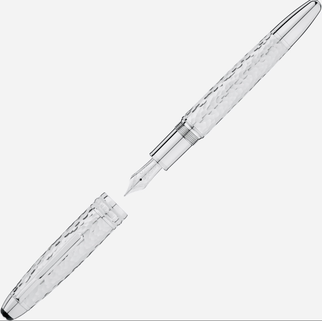 INCREÍBLE! HERMOSA Y RARA PLUMA FUENTE DE PLATA MACIZA DE LEY .925 “MARTELE” MASTER PIECE! MARTILLADA 🔨 A MANO! 🤚 EXQUISITEZ EN TODOS SUS DETALLES!!!