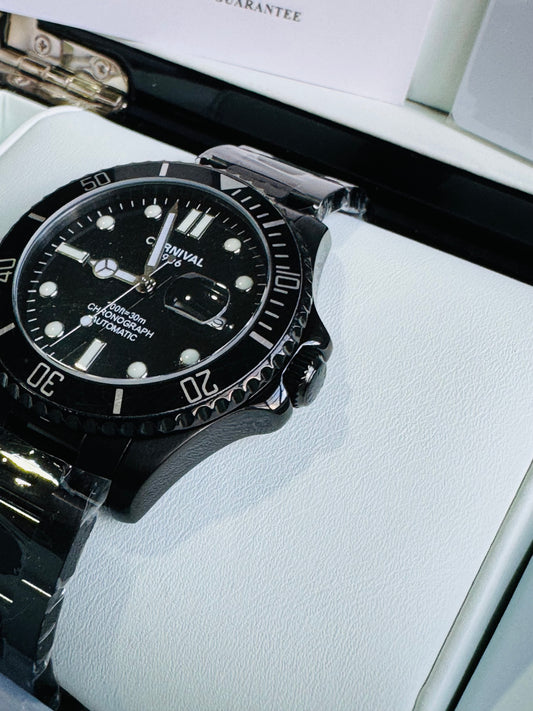 HERMOSO RELOJ AUTOMÁTICOMECÁNICO CRISTAL ZAFIRO-FECHADOR-LUMINOSO-RESISTENCIA AL AGUA-ALTA GAMA- 💯% ORIGINAL