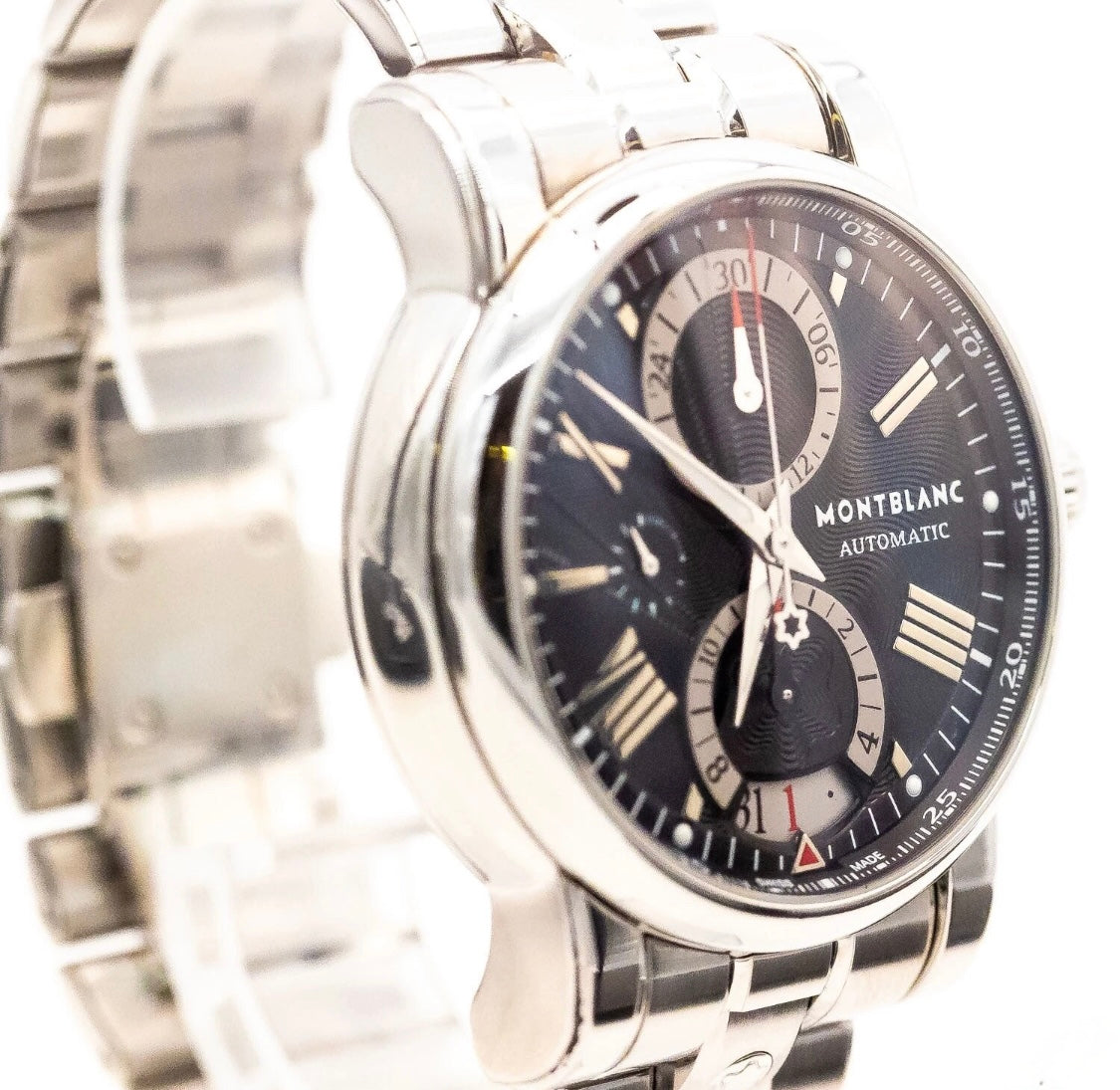 RELOJ MONT BLANC

-MEISTERSTUCK

AUTOMÁTICO MECÁNICO

CRISTAL ZAFIRO-

25 JOYAS

MÚLTIPLES COMPLICACIONES -

FECHADOR -

CRONÓMETRO -

CRONOGAFO-

FECHADOR-

CALENDARIO-

DIA DE LA SEMANA-

ETC -100%

ORIGINAL CAJA PAPELES