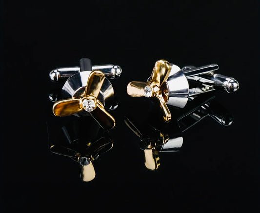 Gemelos Elegantes para Hombres - Diseño de Hélice, Aleación de Zinc con Acabado de Gota de Aceite, Perfectos para Trajes y Camisas, Gemelos para Hombres, Espiral, Aleación, Gota de Aceite, Camisa de Vestir, Regalo de Lujo 💯% Originales
