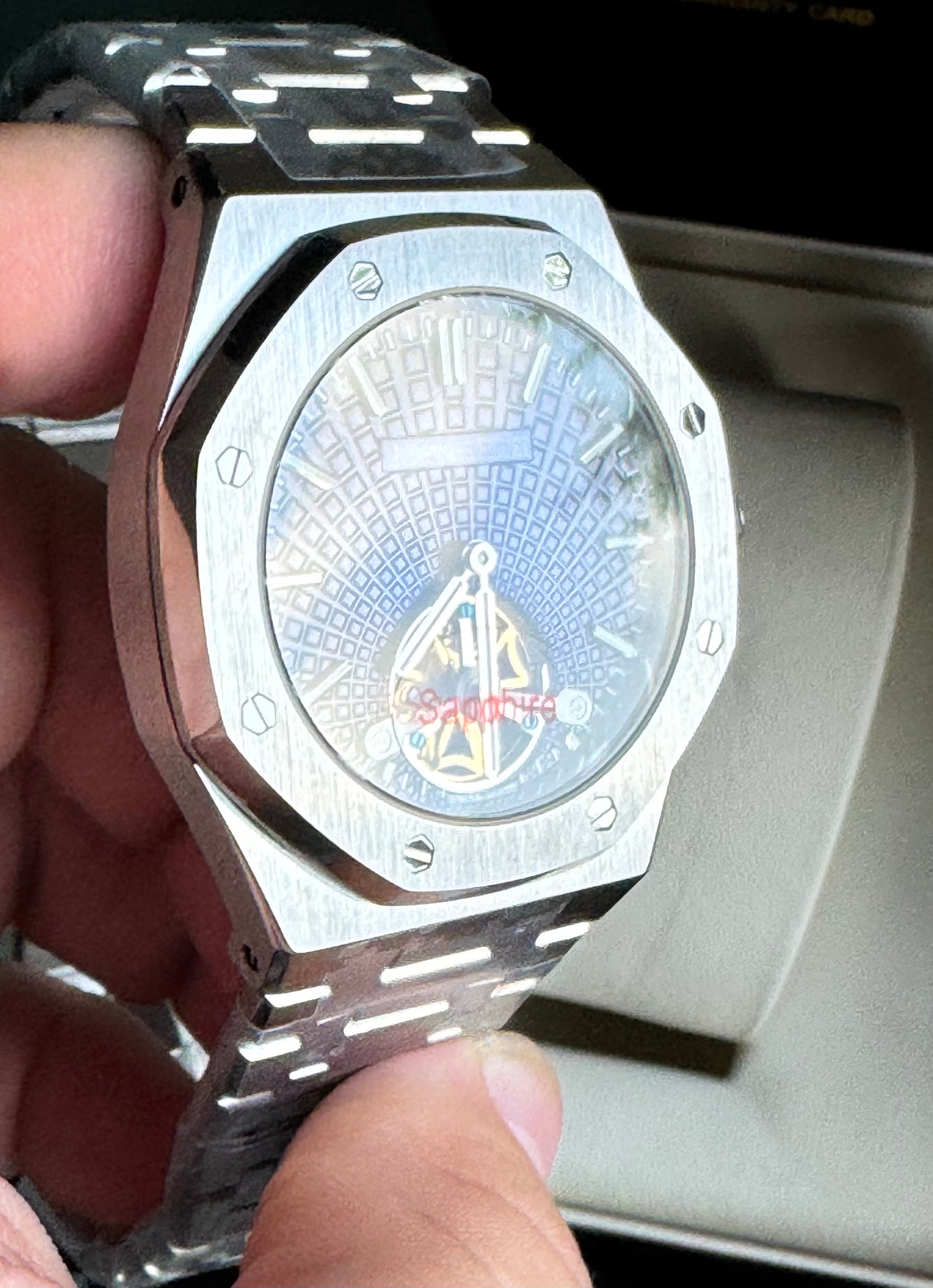 ESPECTACULAR AUDEMARS PIGUET ROYAL OAK
FLYNG TOURBILLON LIMITED EDITION!!! CRISTAL ZAFIRO!!! MÁXIMO LUJO!!!