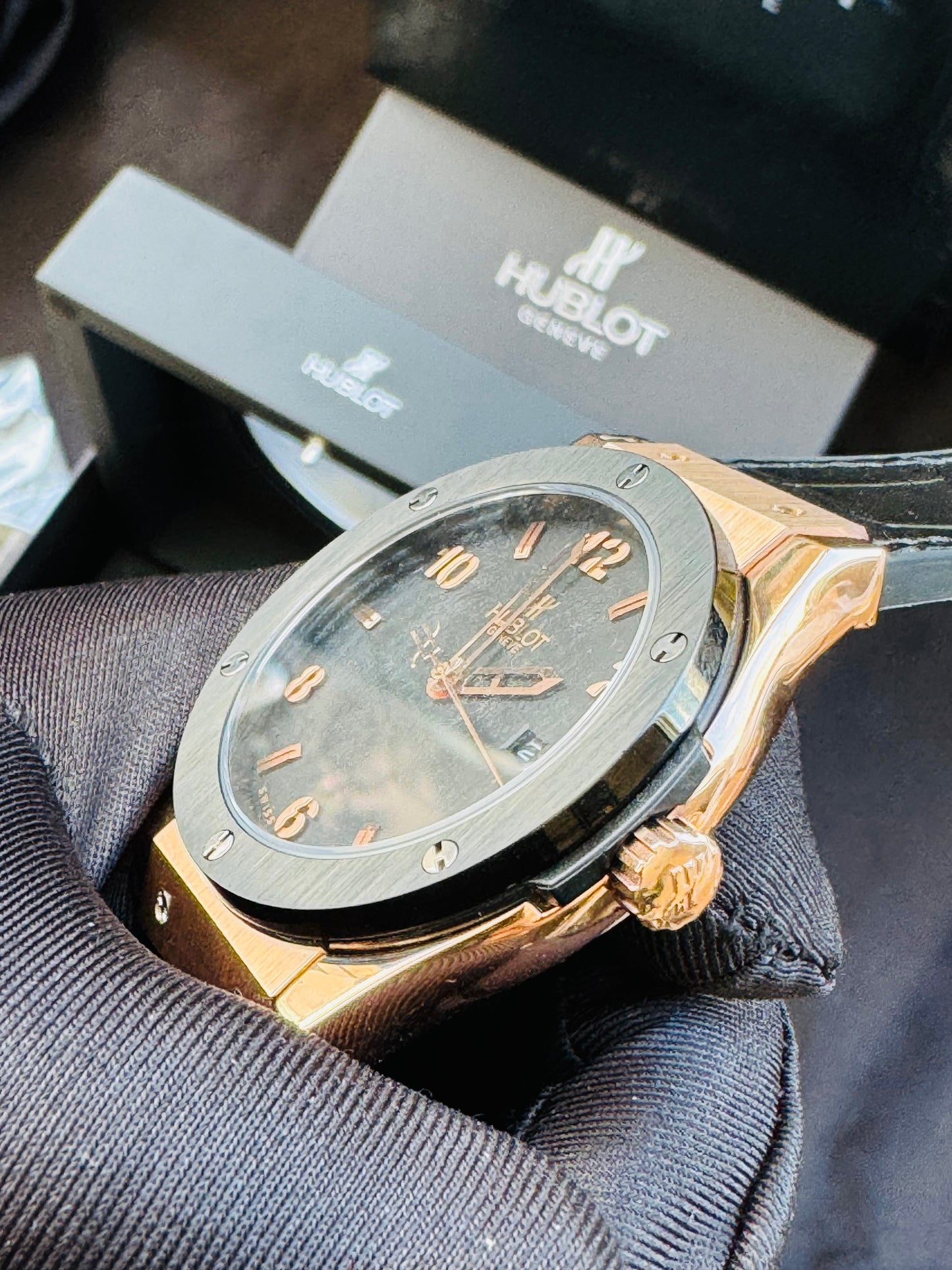 ELEGANTE Y SOFISTICADO DISEÑO RELOJ AUTOMÁTICO MECÁNICO HUBLOT EDICIÓN ESPECIAL CLÁSSIC FUSION!