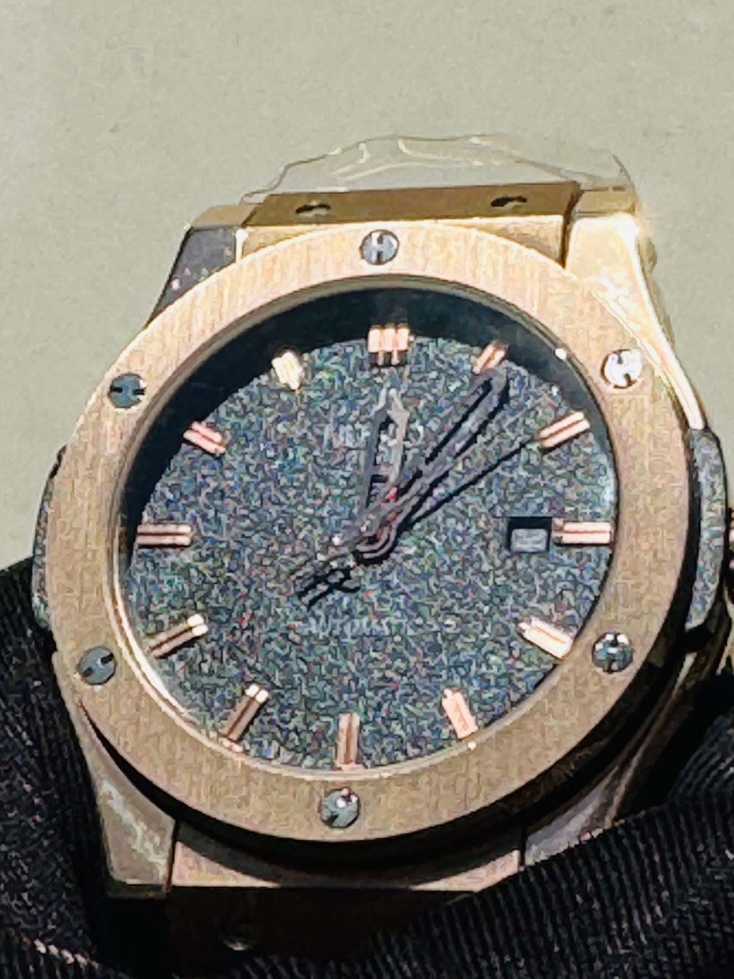 MÁXIMO LUJO! EXCLUSIVO HUBLOT AUTOMÁTICO CARATULA TIPO DIAMANTE 💎 Y LIJA! ELEGANCIA TOTAL!