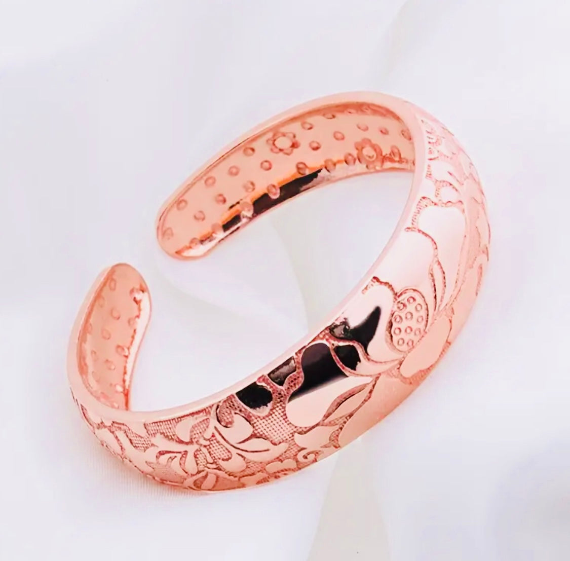 Hermoso Brazalete de Cobre ROSADO Alta Calidad Unitalla- Unisex - Hipoalergenico! Ajustable Perfecto para Regalo 🎁