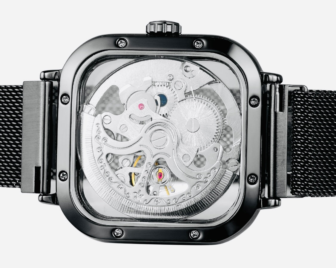 Hermoso Reloj Automático Mecánico Skeleton Movimiento de Excelente Calidad y Diseño! 💯% Original Pulso Magnético 🧲!