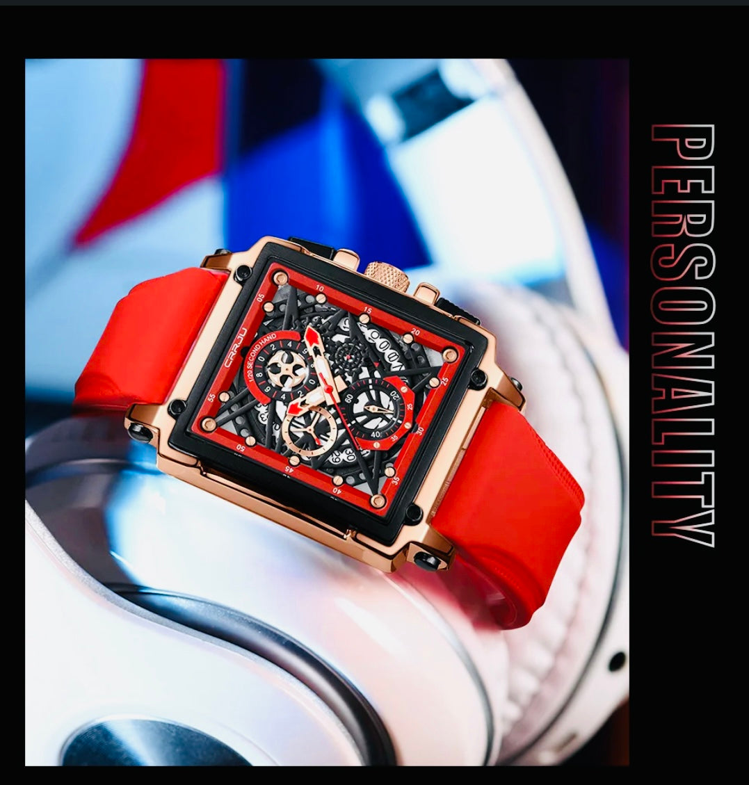Impresionante Diseño y Acabados de Lujo Gran Reloj Multifuncional con Movimiento de Cuarzo Excelente Calidad 💯% Original