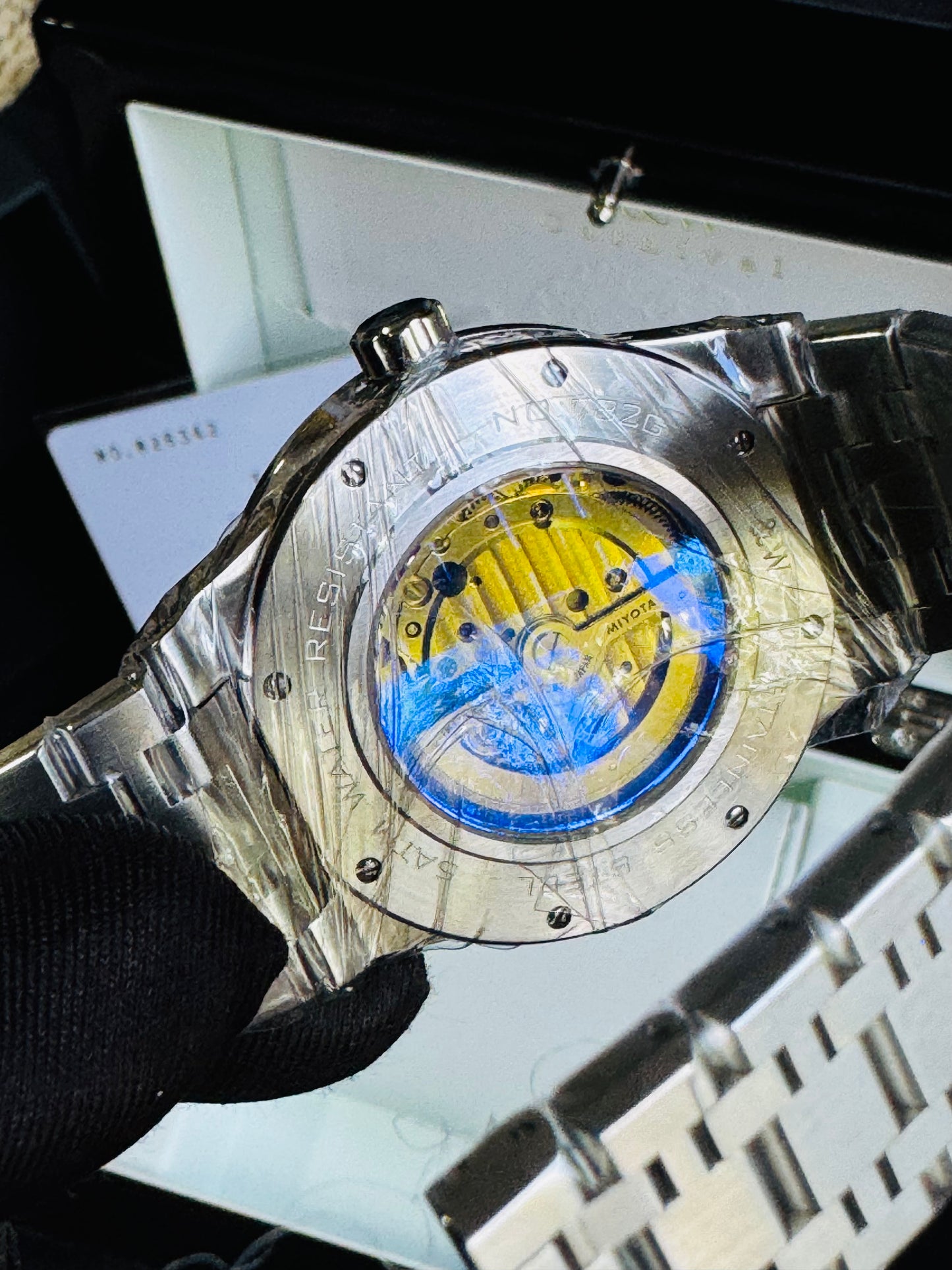 HERMOSO HE INTRINCADO DISEÑO!!!RELOJ I&W AUTOMATICO MECÁNICO-CALENDARIO -42 HORAS DE RESERVA DE CARGA-FECHADOR-DIAL 21 JOYAS 💎 RESISTENTE AL AGUA- ALTA CALIDAD!!! 💯% ORIGINAL