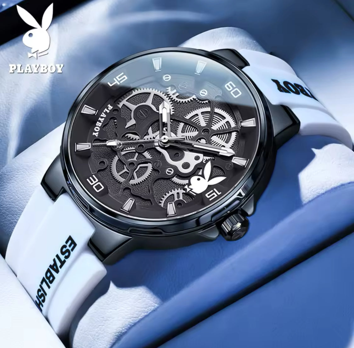 PLAYBOY-Reloj de pulsera luminoso para hombre, cronógrafo de cuarzo, informal, resistente al agua, de lujo, de alta calidad 💯% Original 

información por WhatsApp 99 81 92 84 65
Nota: No se hacen Envíos 🚚 
Ventas solo en Cancún 
Nuestro Lema: No somos N