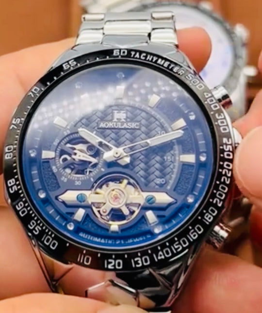 Espectácular Diseño Reloj Mecánico Automático Tourbillon! Elegante y Estiloso con Movimiento de Tourbillon - Diseño Hueco Elegante, Correa de Acero Inoxidable! Gran Calidad en sus Materiales y Diseño! 💯% Original
