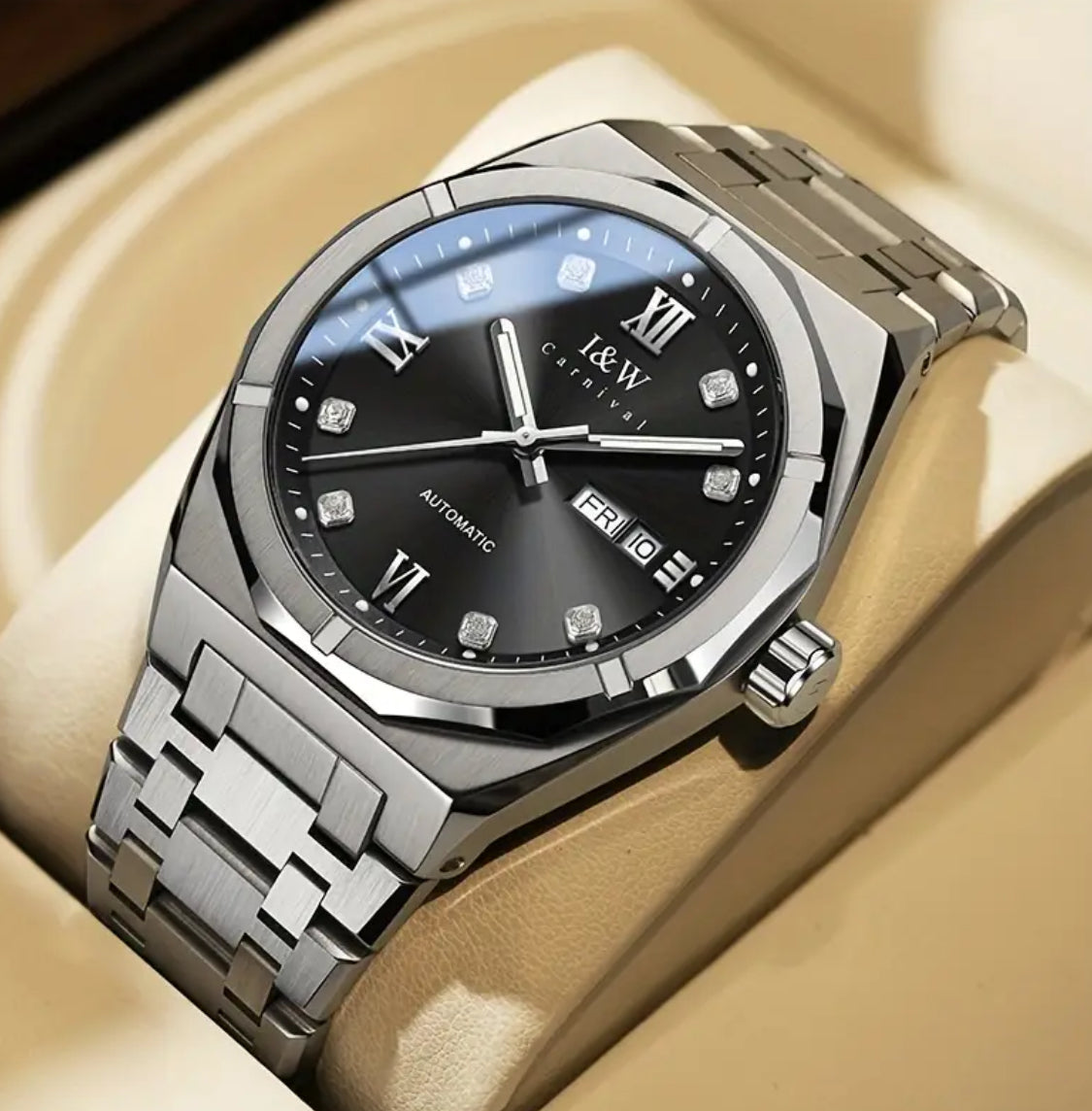 IMPRESIONANTE RELOJ AUTOMÁTICO MECÁNICO I & W CARNIVAL 💯% ORIGINAL
