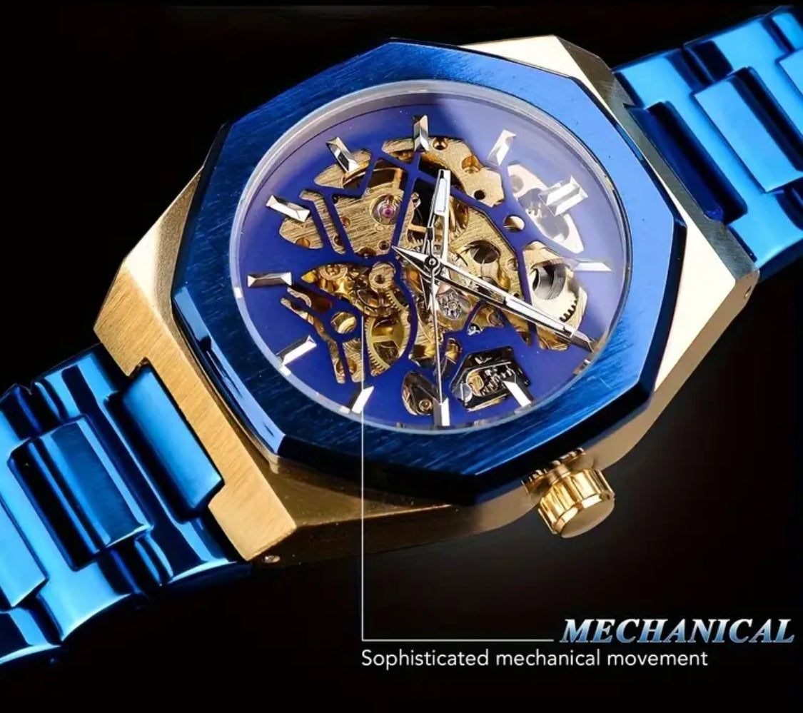 Hermoso Reloj Automático Mecanico Skeleton Fechador - Gran Calidad 💯% Original!