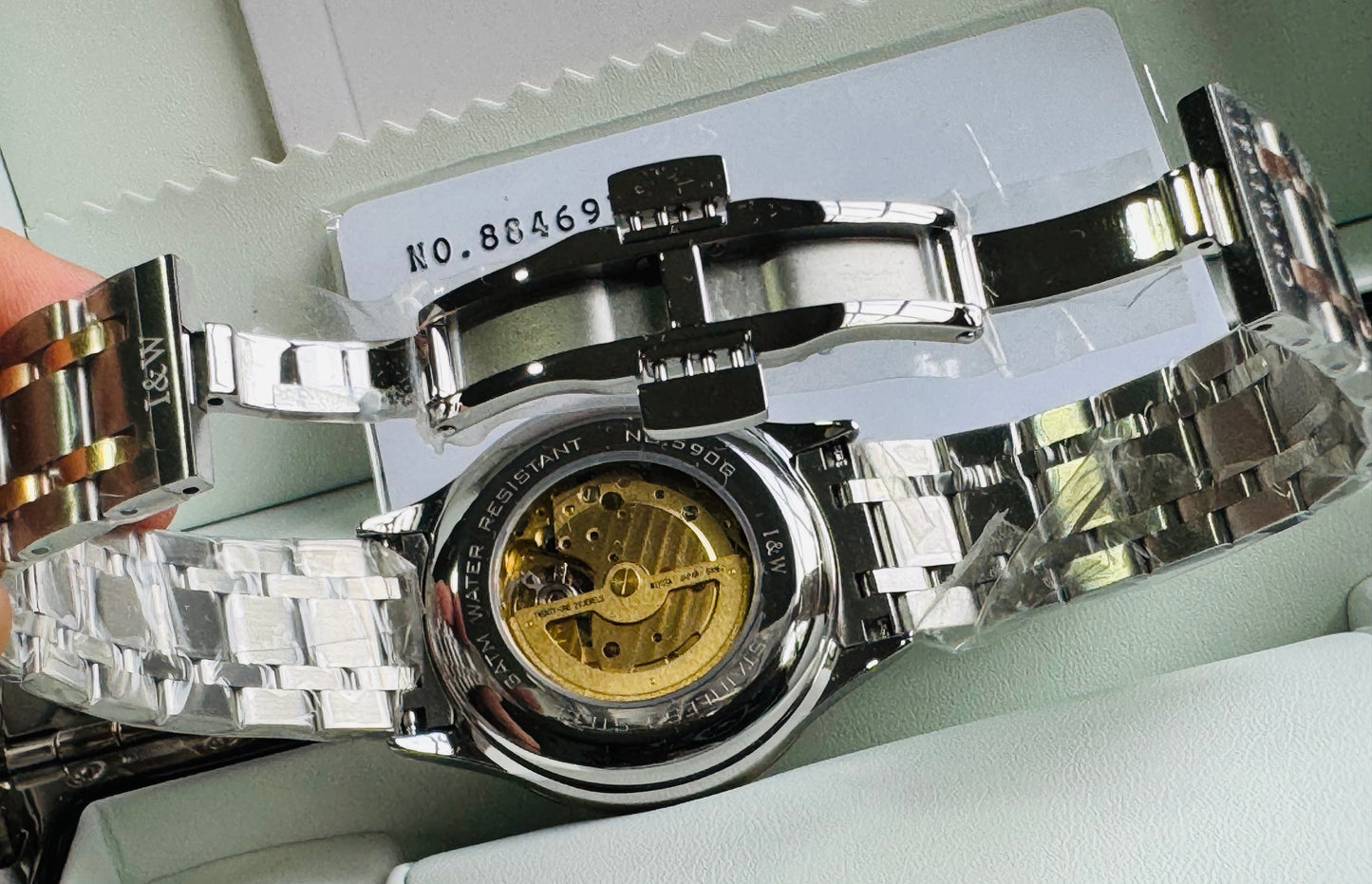 HERMOSO Y ELEGANTE RELOJ AUTOMÁTICO MECÁNICO CRISTAL ZAFIRO LUMINOSO 💯% ORIGINAL