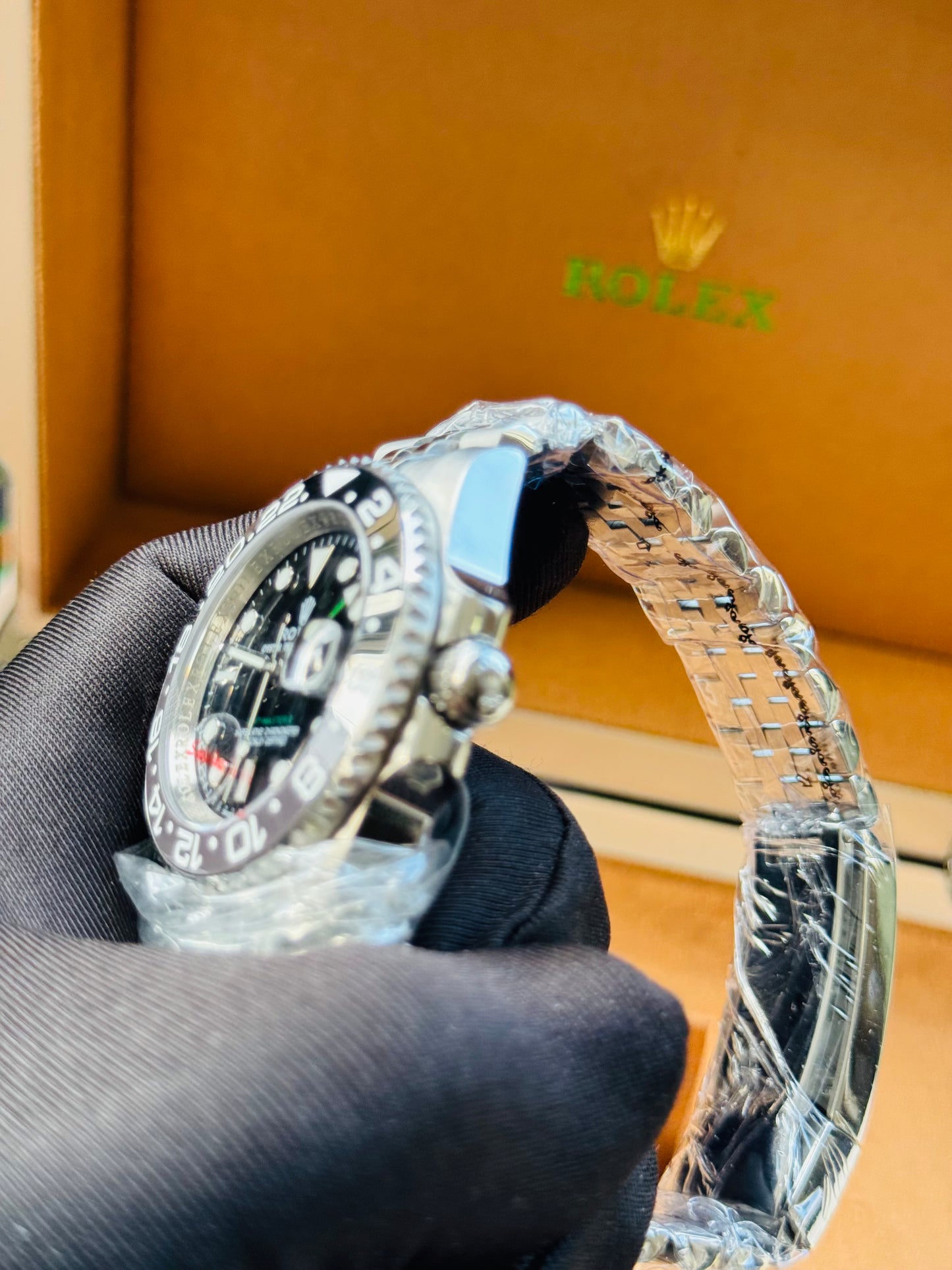 FAMOSO RELOJ AUTOMÁTICO MECÁNICO BRUCE WAYNE-GMT MASTER OYSTER PERPETUAL 2 ZONAS HORARIAS