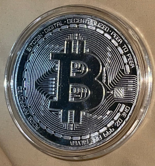 Hermoso Bitcoin de Plata de Ley .999 Intrincado Diseño! No Pierda la Oportunidad de Tener este Bello Símbolo de Matemática Pura!!! Lo más Escaso y Valioso qué Alguna vez Hemos tenido los seres Humanos! Última Disponible
