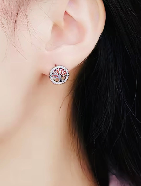 Elegantes Aretes de Plata 925 Árbol de la Vida! Perfectos para Regalo 🎁