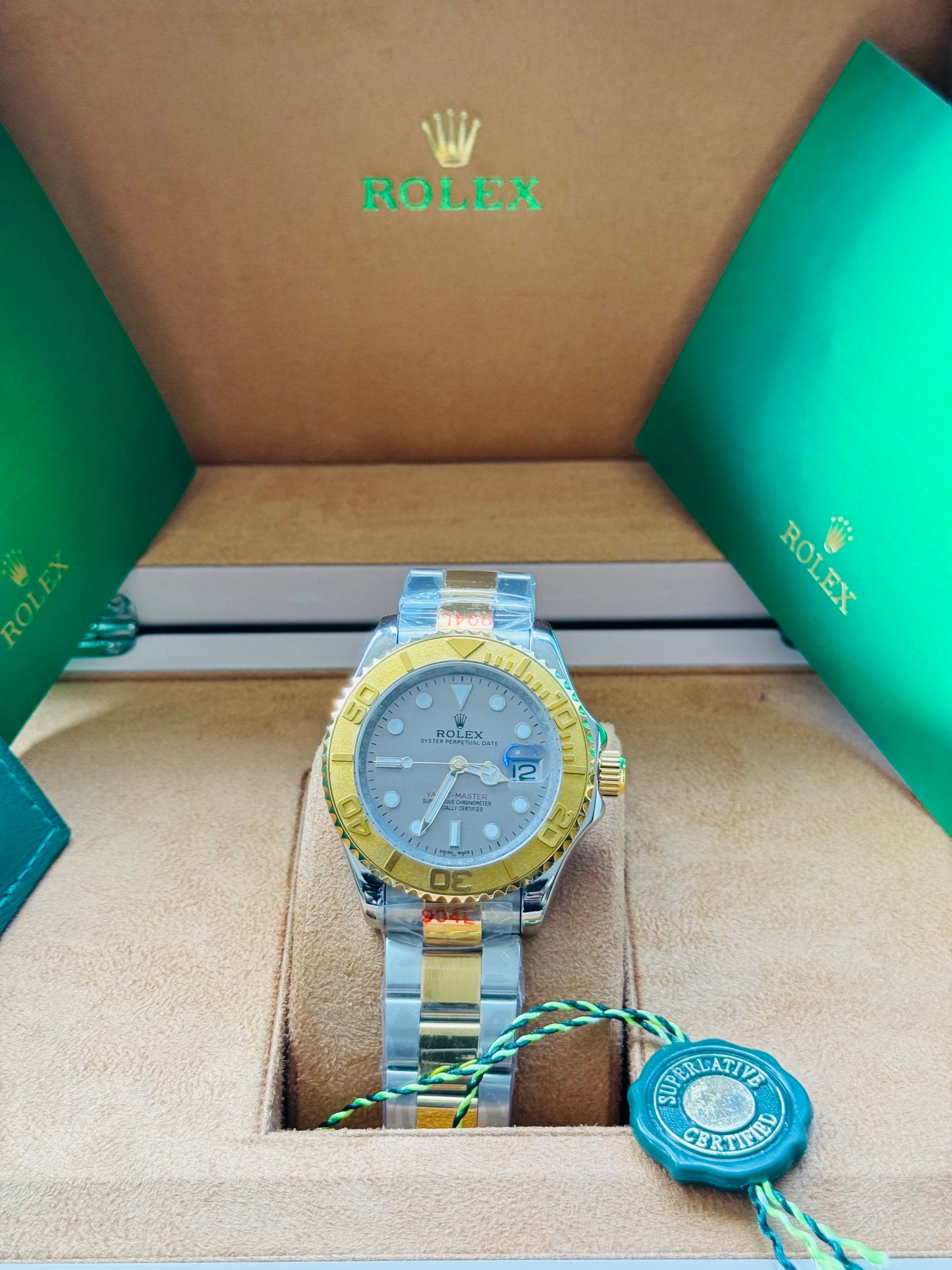 HERMOSO DISEÑO RELOJ AUTOMÁTICO MECÁNICO YACHT MASTER OYSTER PERPETUAL DATE
