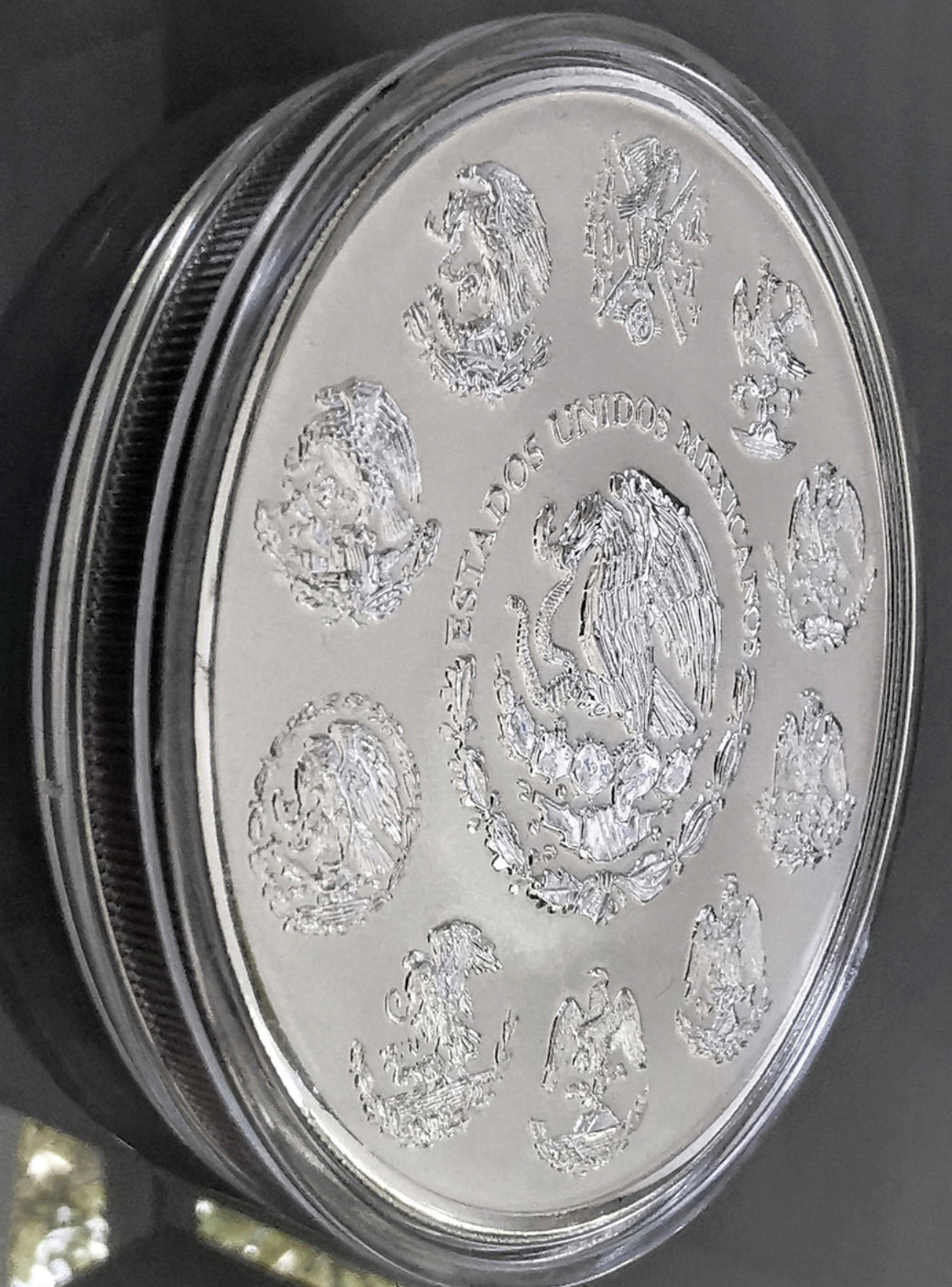 Hermosa 🤩 y Exclusiva Moneda Plata Pura de Ley .999 -5 Onzas- Acabado MATE BRILLO AÑO 2018. Nueva Encapsulada Sellada de Origen Casa de Moneda 🪙 Alto Relieve!