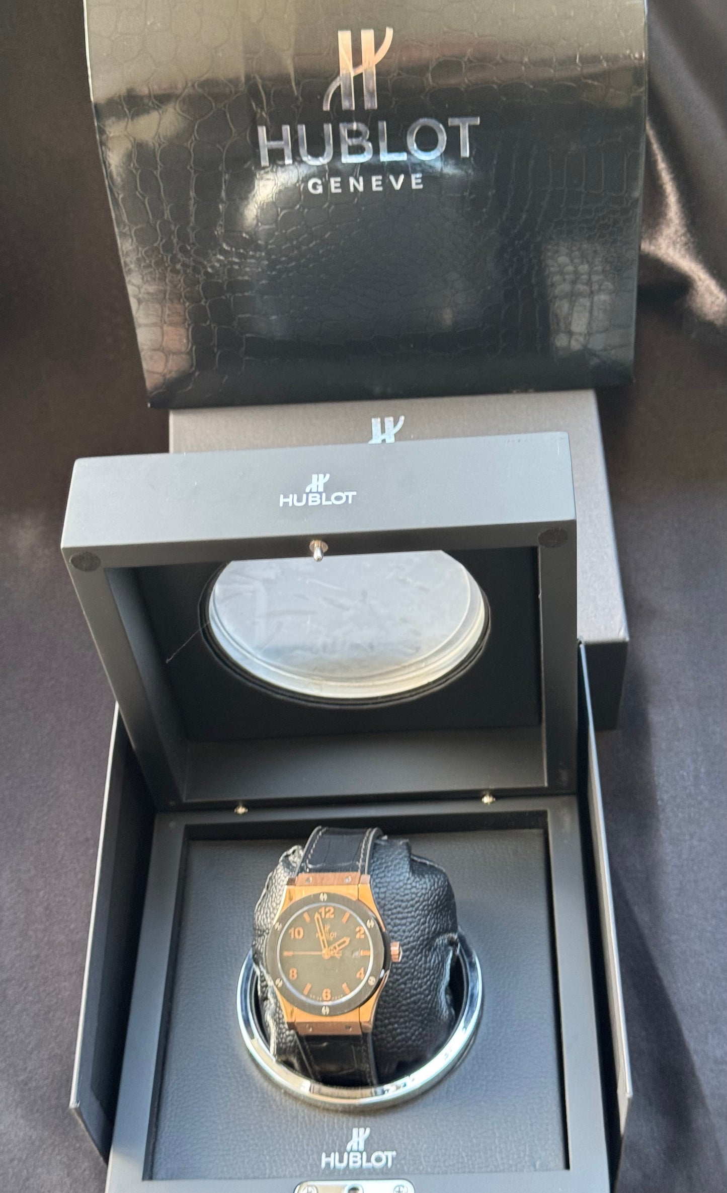ELEGANTE Y SOFISTICADO DISEÑO RELOJ AUTOMÁTICO MECÁNICO HUBLOT EDICIÓN ESPECIAL CLÁSSIC FUSION!