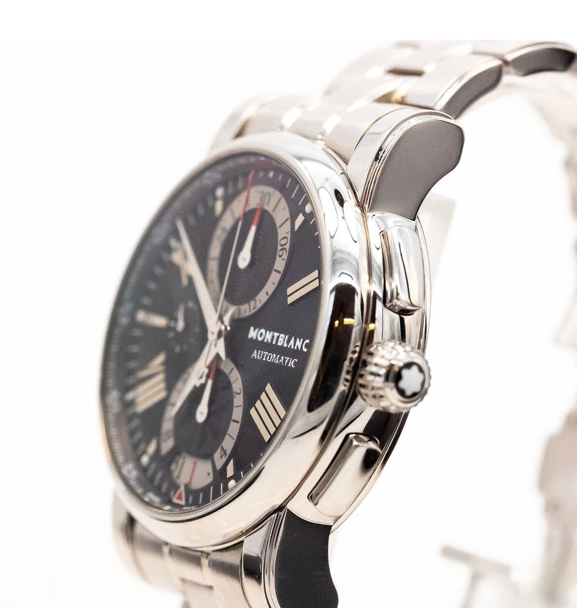 RELOJ MONT BLANC

-MEISTERSTUCK

AUTOMÁTICO MECÁNICO

CRISTAL ZAFIRO-

25 JOYAS

MÚLTIPLES COMPLICACIONES -

FECHADOR -

CRONÓMETRO -

CRONOGAFO-

FECHADOR-

CALENDARIO-

DIA DE LA SEMANA-

ETC -100%

ORIGINAL CAJA PAPELES