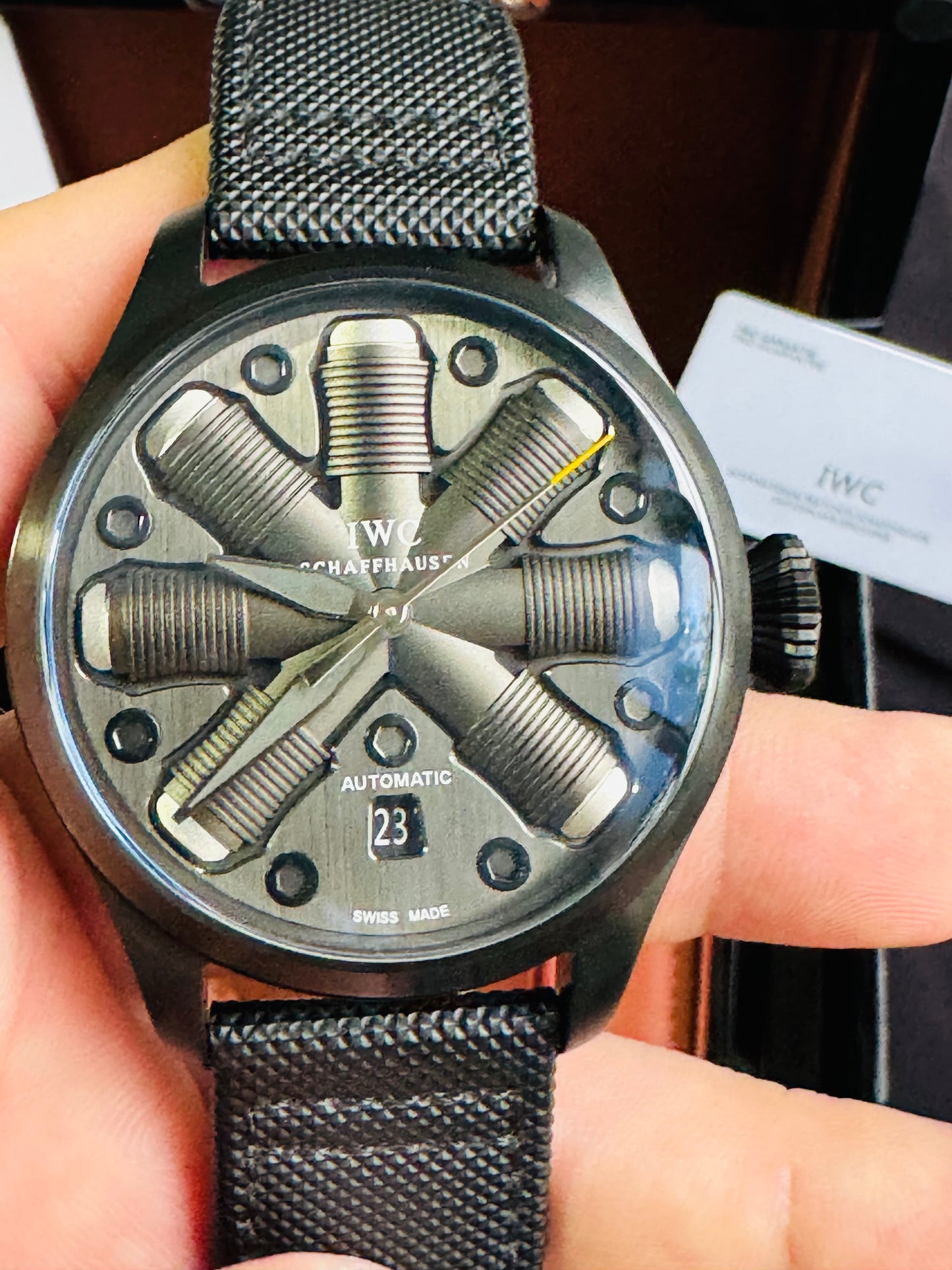 IMPRESIONANTE RELOJ MECÁNICO AUTOMÁTICO TOP GUN IWC UNITED STATE NAVY- FIGTHER SCHOOL!!! GRAN CALIDAD