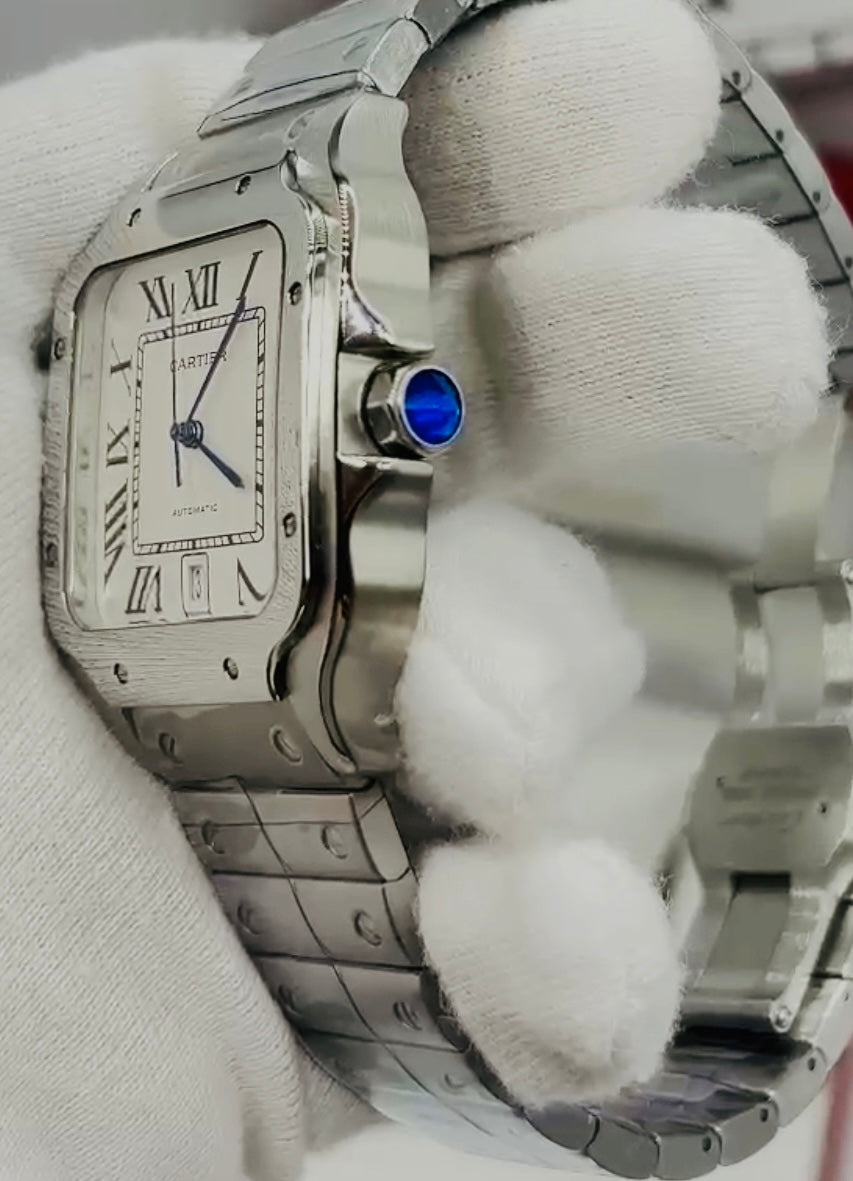 ELEGANTE RELOJ AUTOMÁTICO MECÁNICO SANTOS MÁXIMA CALIDAD! 12-A