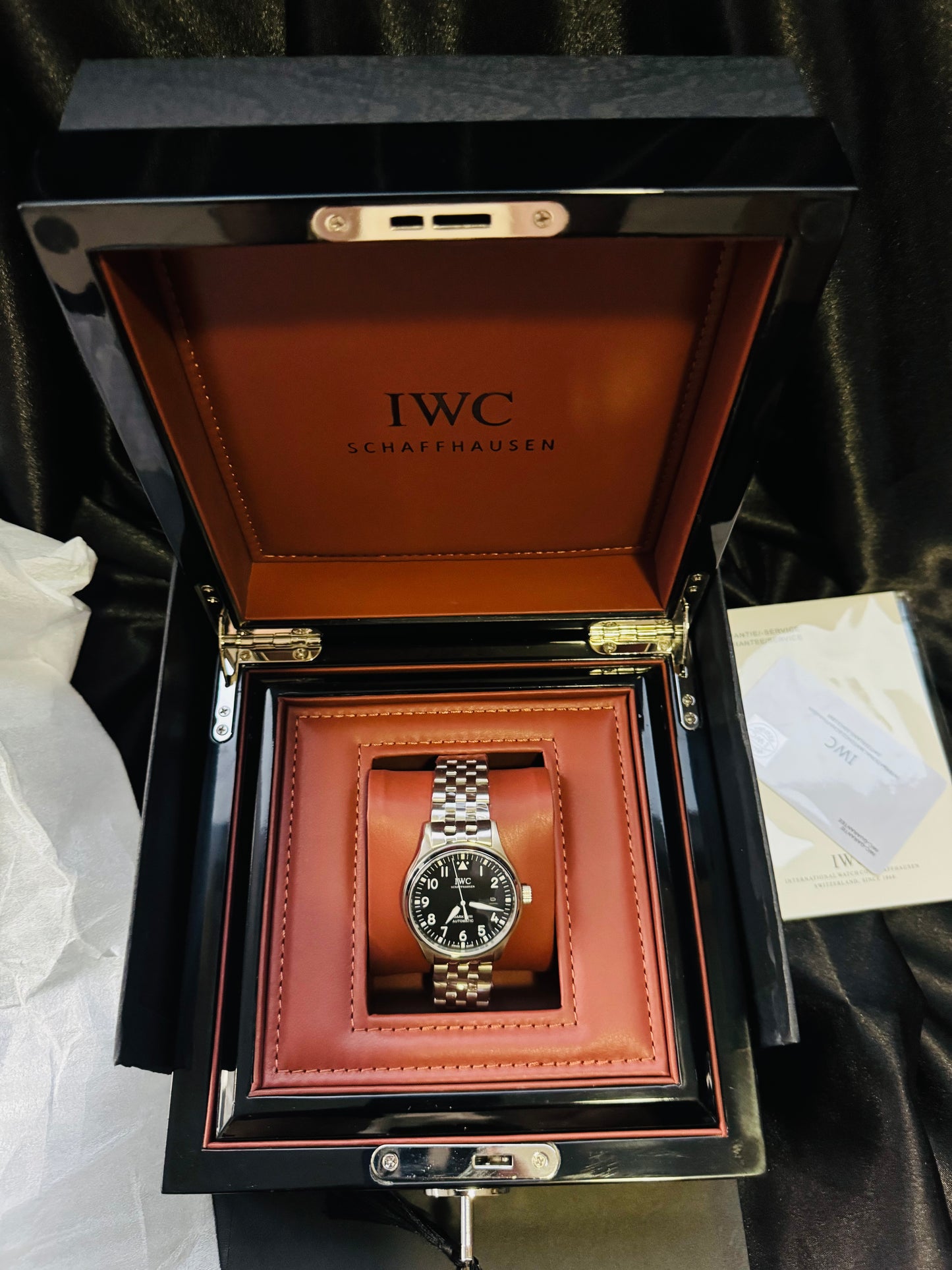 ELEGANTE Y EXCLUSIVO RELOJ AUTOMÁTICO IWC PILOTS WATCH