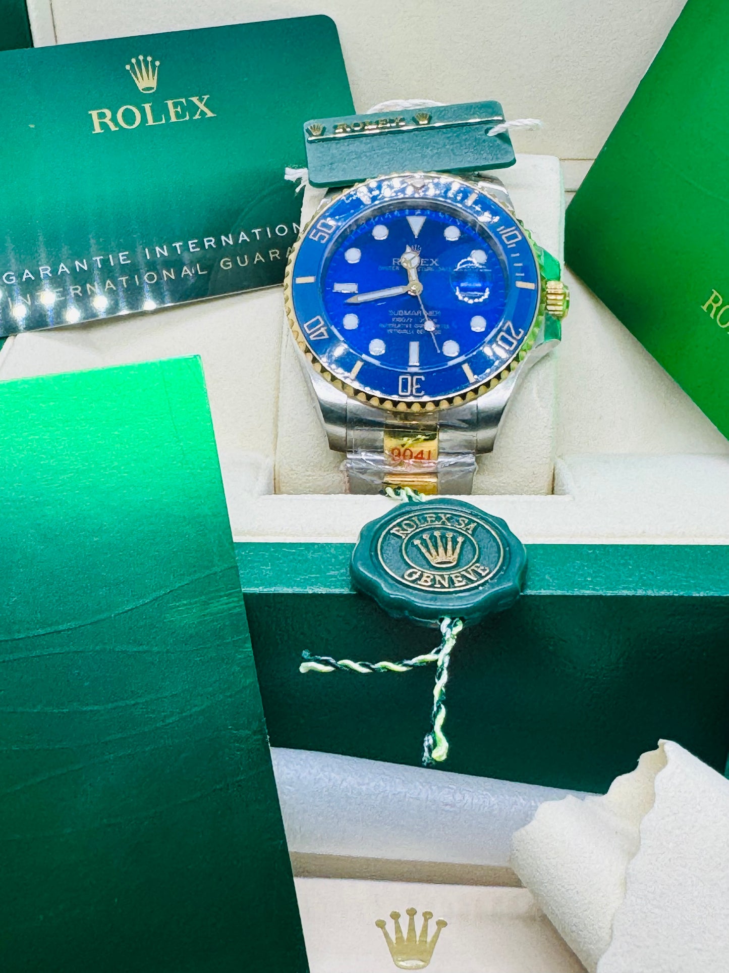 HERMOSO RELOJ AUTOMÁTICO MECÁNICO SUBMARINER OYSTER PERPETUAL DATE! BLUEASY! ;) MUY DESEADO MODELO! LUMINOSO-FECHADOR-ETCÉTERA