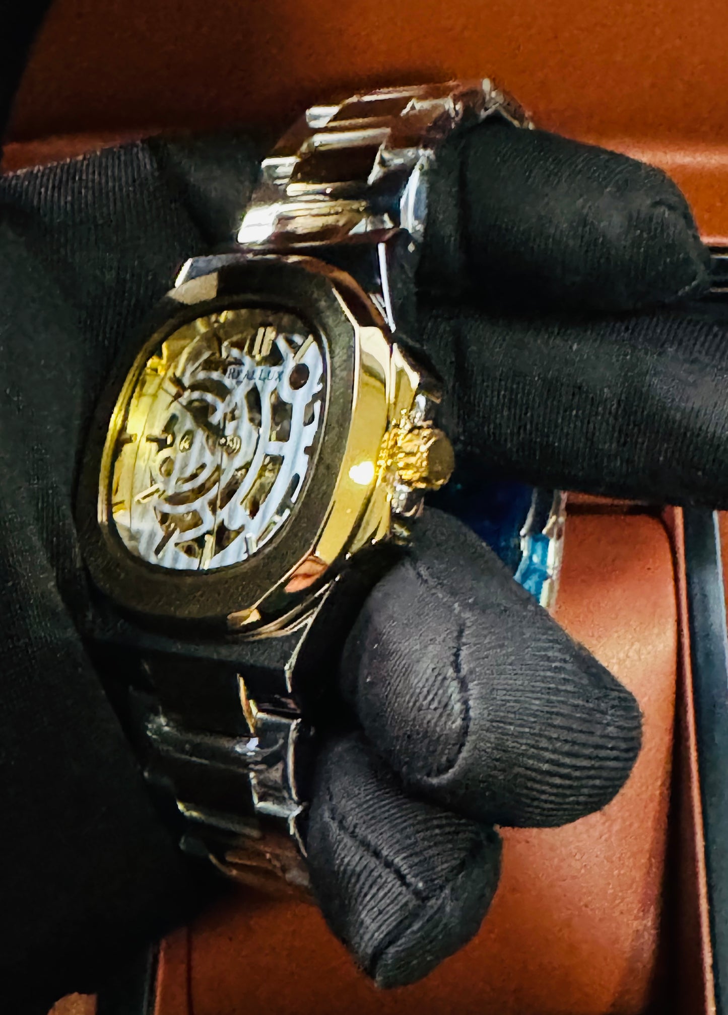 Impresionante Reloj Mecánico Automático Skeleton Excelente Calidad en Diseño y Acabados