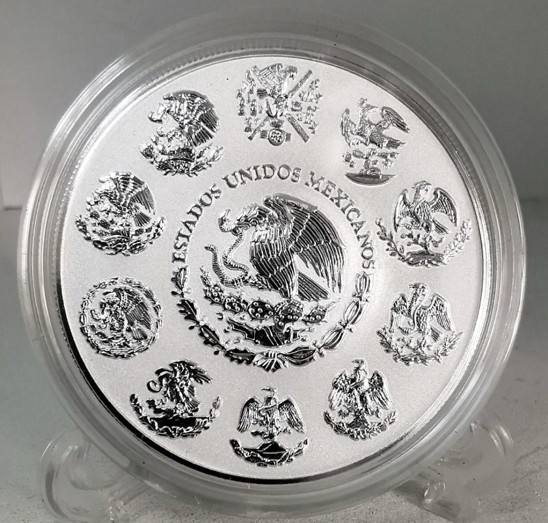Hermosa 🤩 y Exclusiva Moneda Plata Pura de Ley .999 -2 Onzas- Acabado MATE BRILLO AÑO 2018. Nueva Encapsulada Sellada de Origen Casa de Moneda 🪙 Alto Relieve!