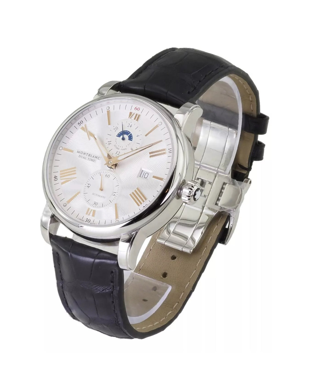 💯% ORIGINAL HERMOSO Y ELEGANTE MONTBLANC AUTOMÁTICO CRONÓGRAFO-FECHADOR-MÚLTIPLES COMPLICACIONES 43 JOYAS 💎!!!