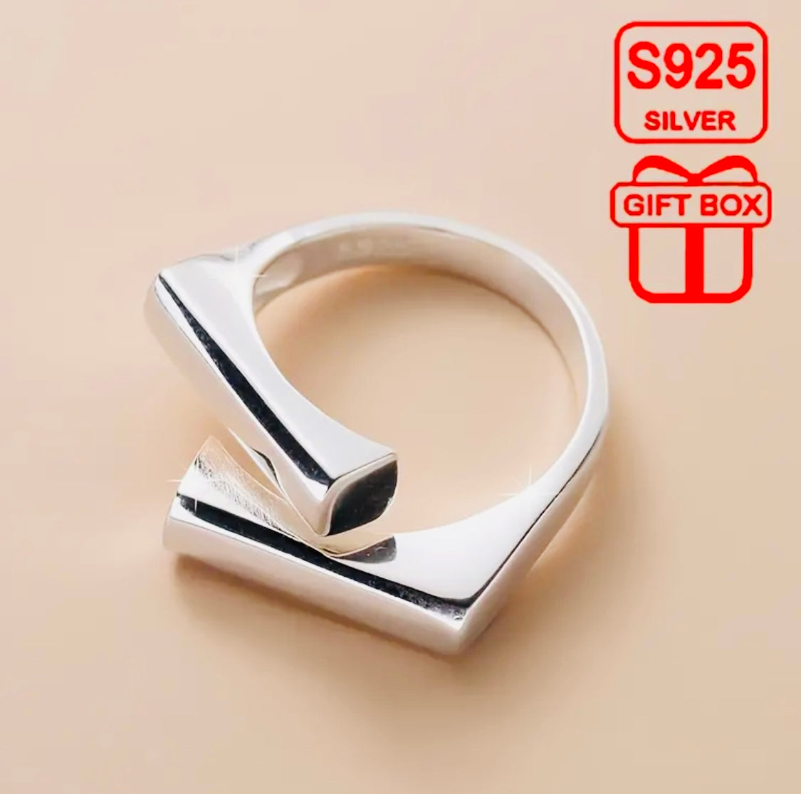 Hermoso Anillo de Plata 925 Unitalla- Unisex - Hipoalergenico- Ajustable Ideal para Regalo 🎁